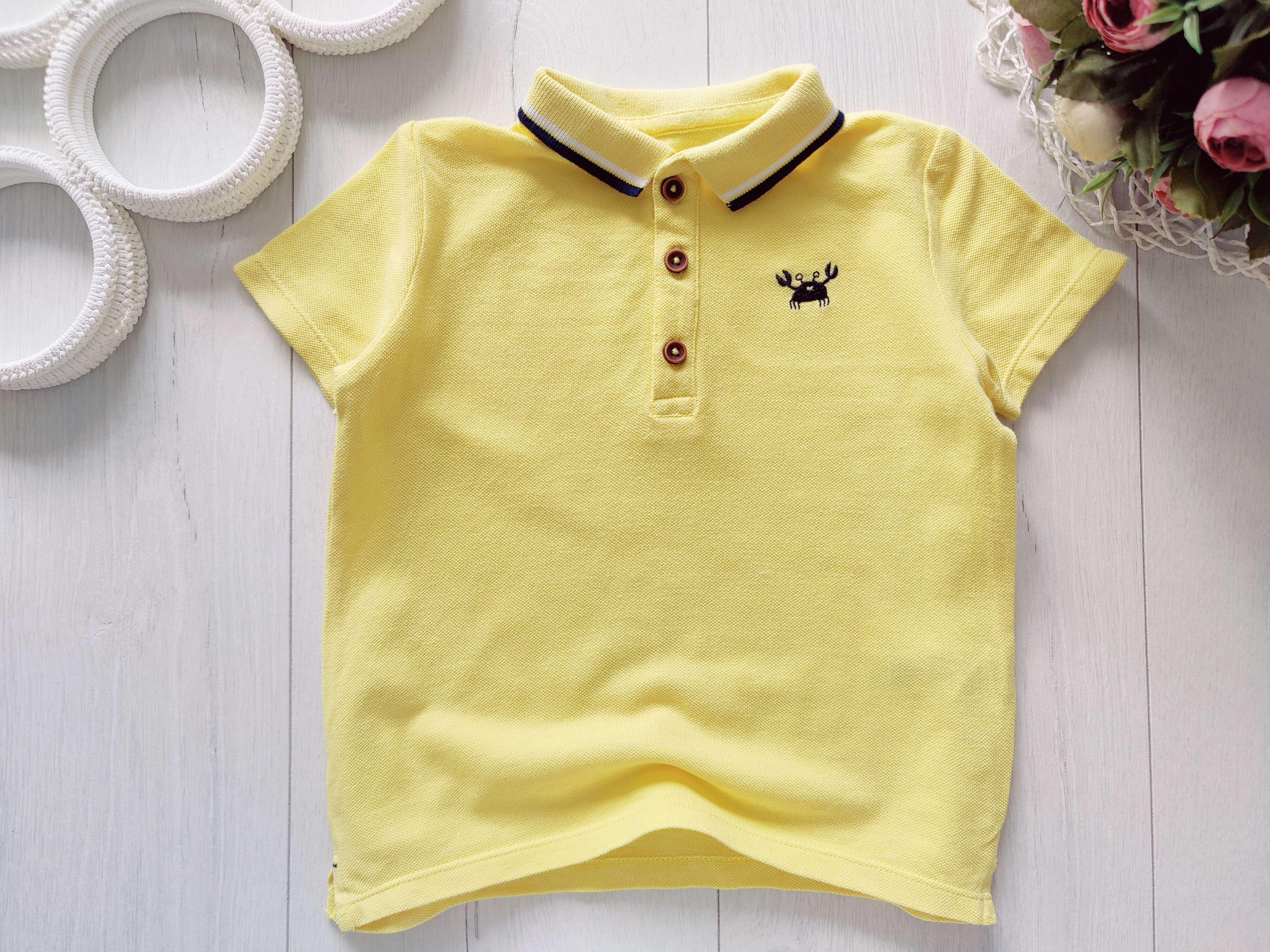 18,24 міс, зріст 86,92 Красиве жовте поло