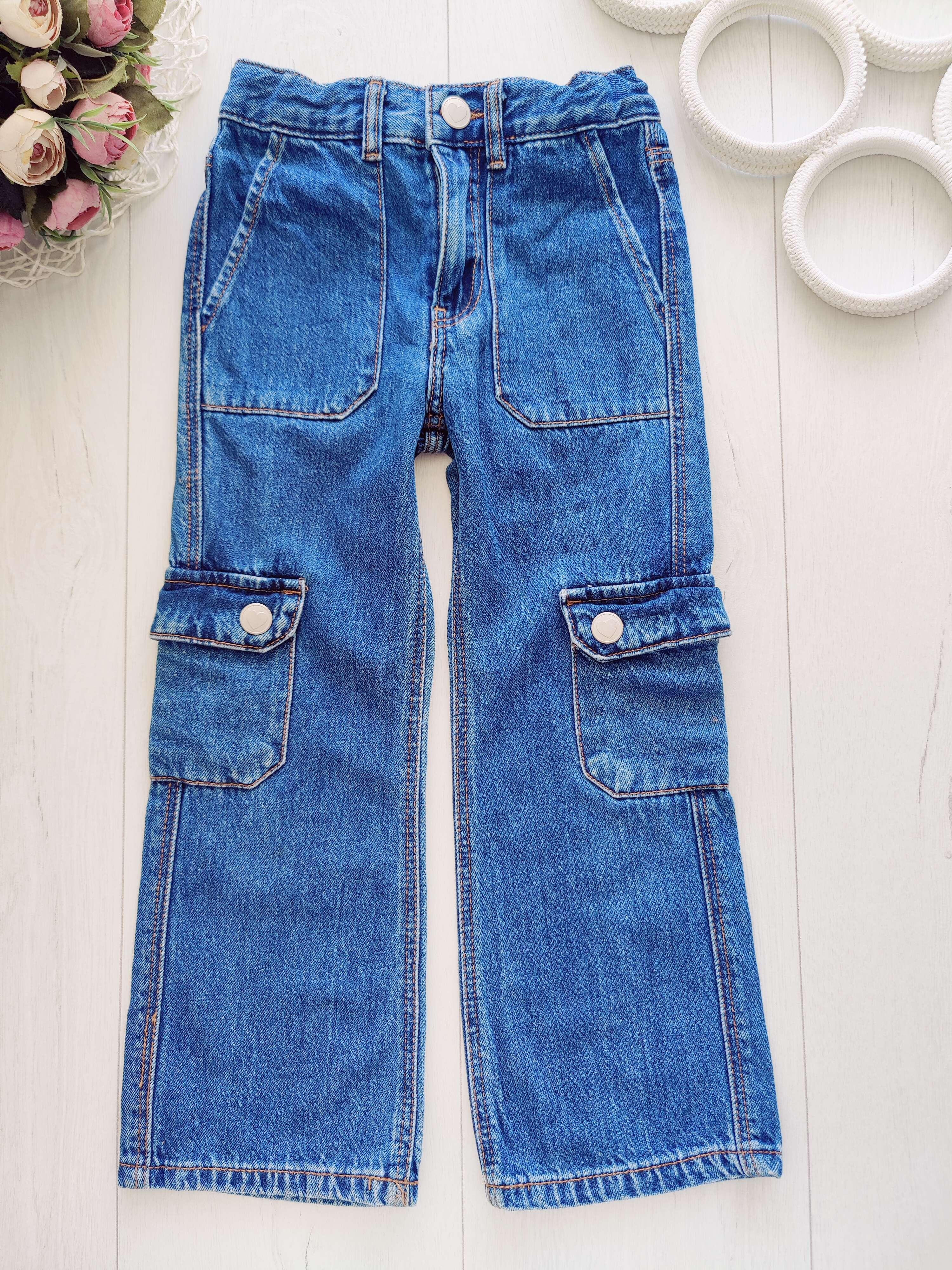 4,5 лет, рост 110 Джинси карго для девочки