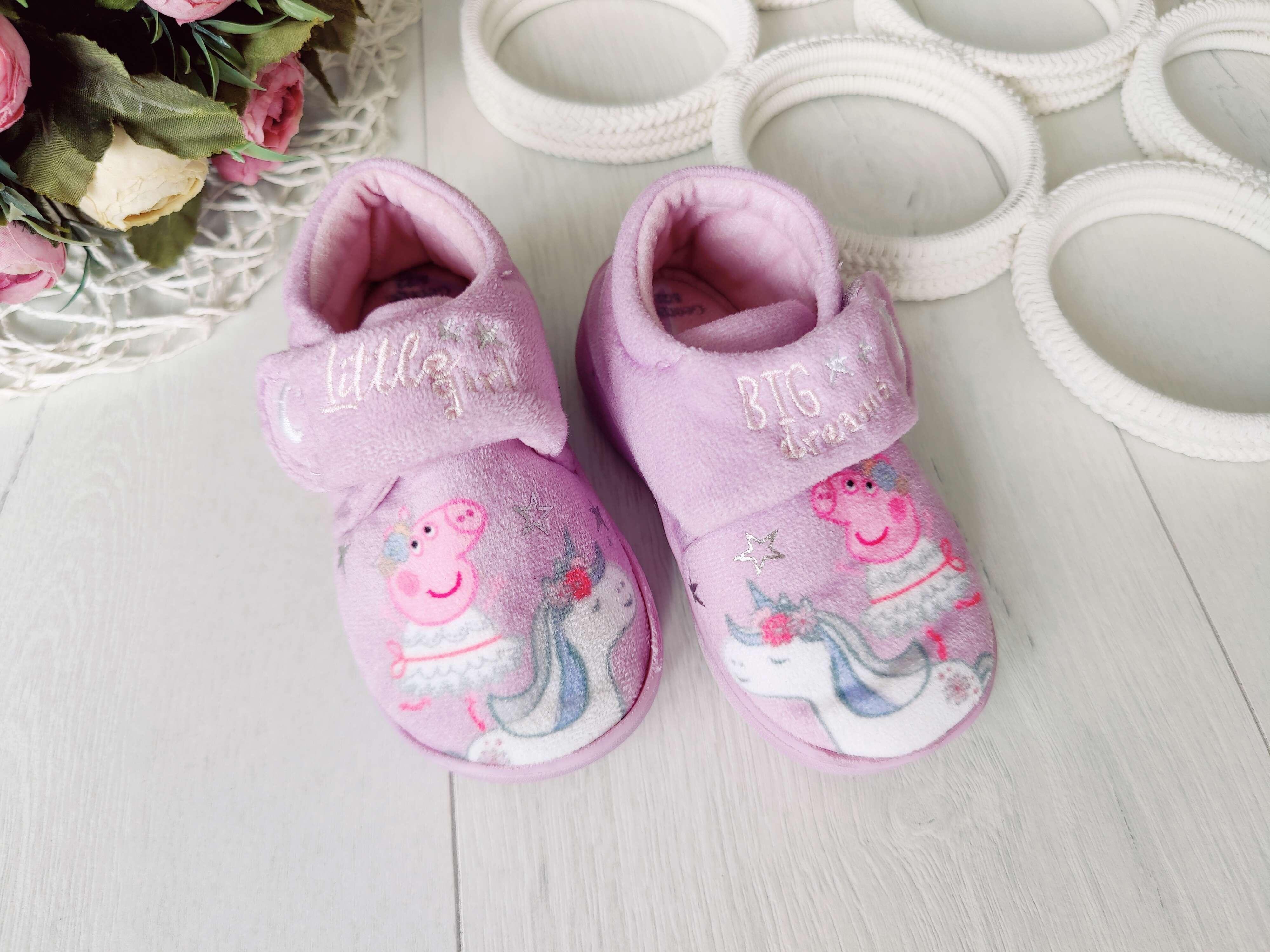 21-22 (13,5 см) Теплі кімнатні дитячі капці на липучках