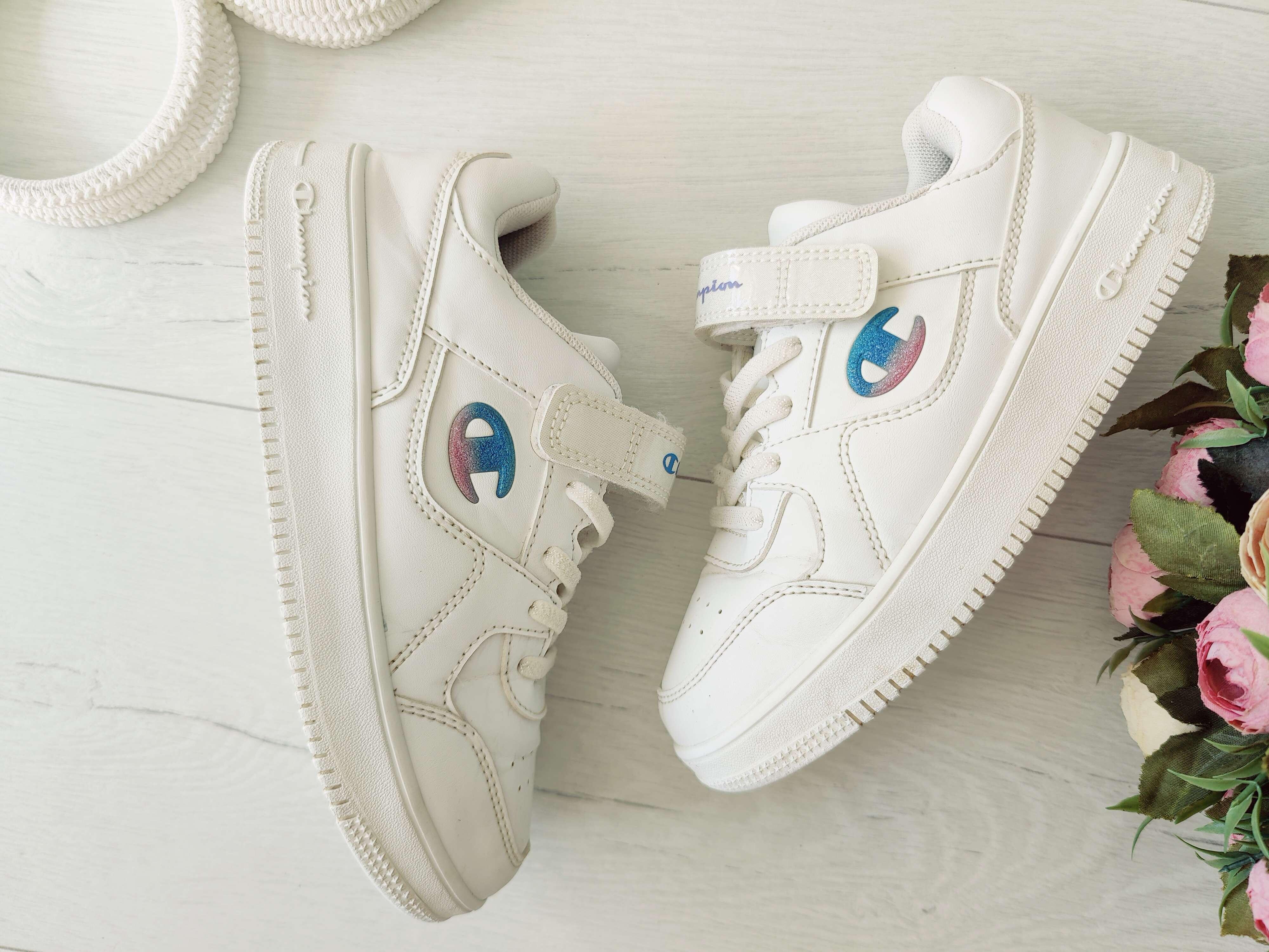 34 (21,5 см) Білі шкіряні кросівки Champion