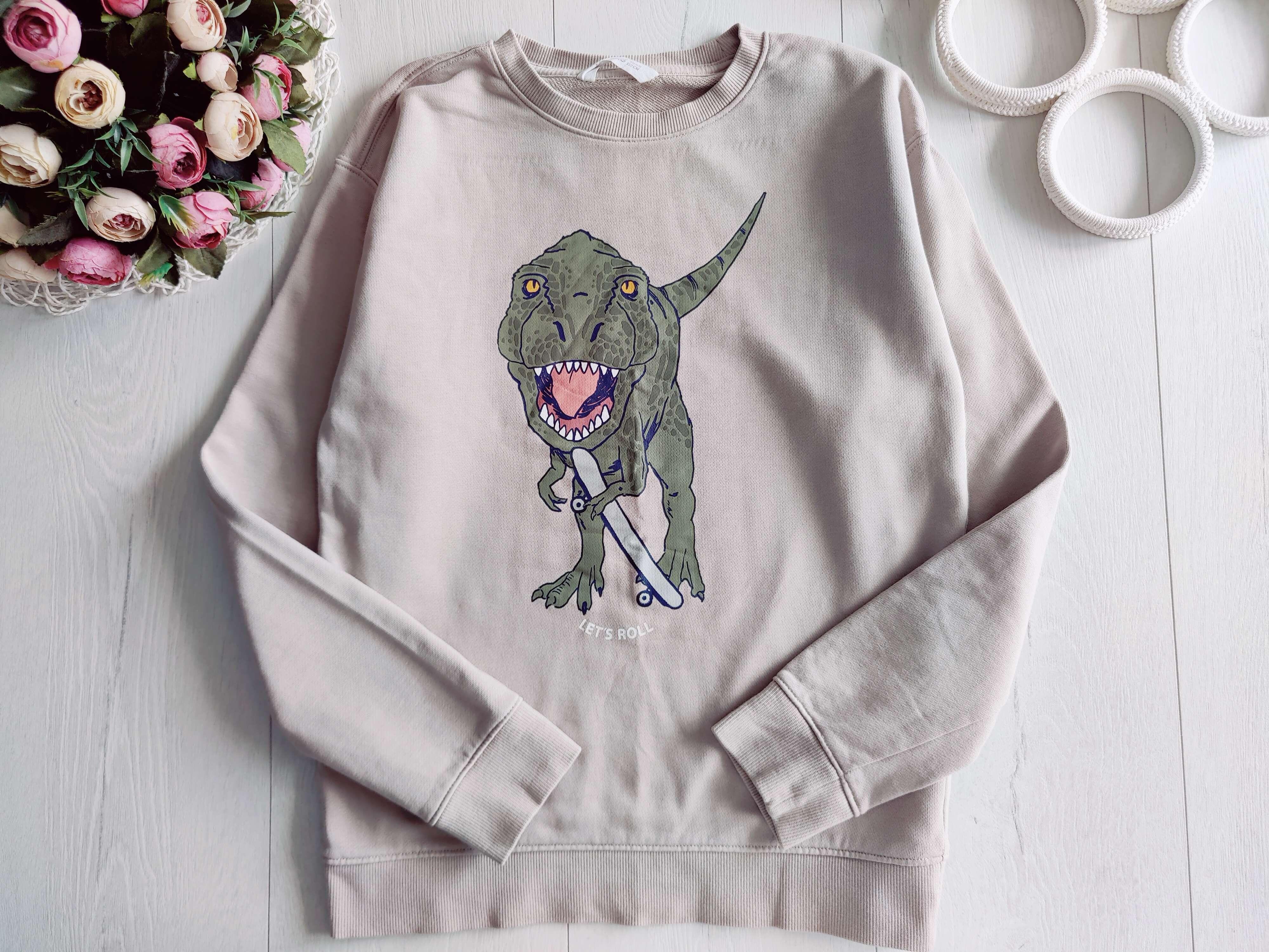 11,12 лет, рост 152 Кофта с динозавром