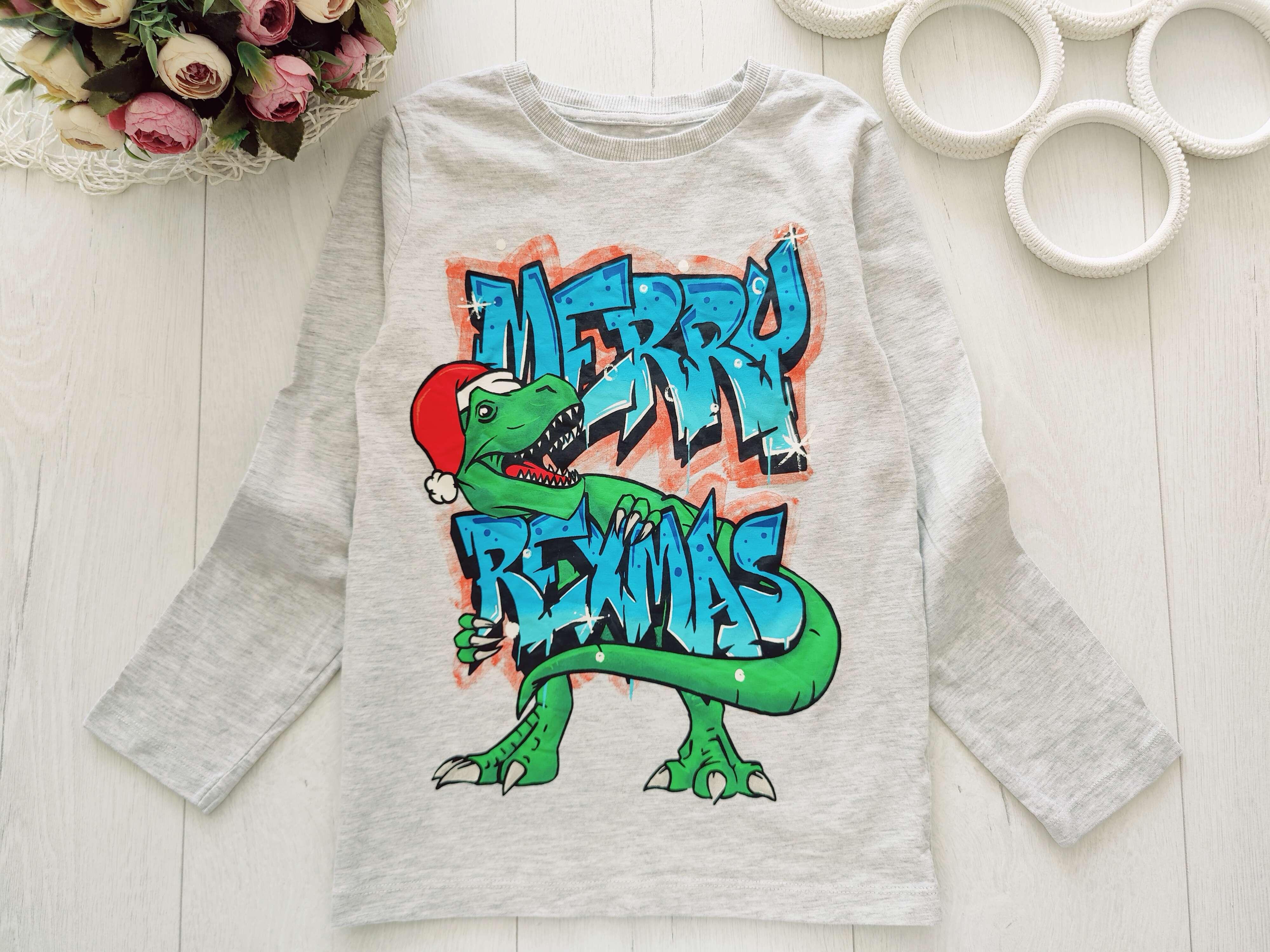 8,9 лет, рост 128,134 Лонгслив с динозавром