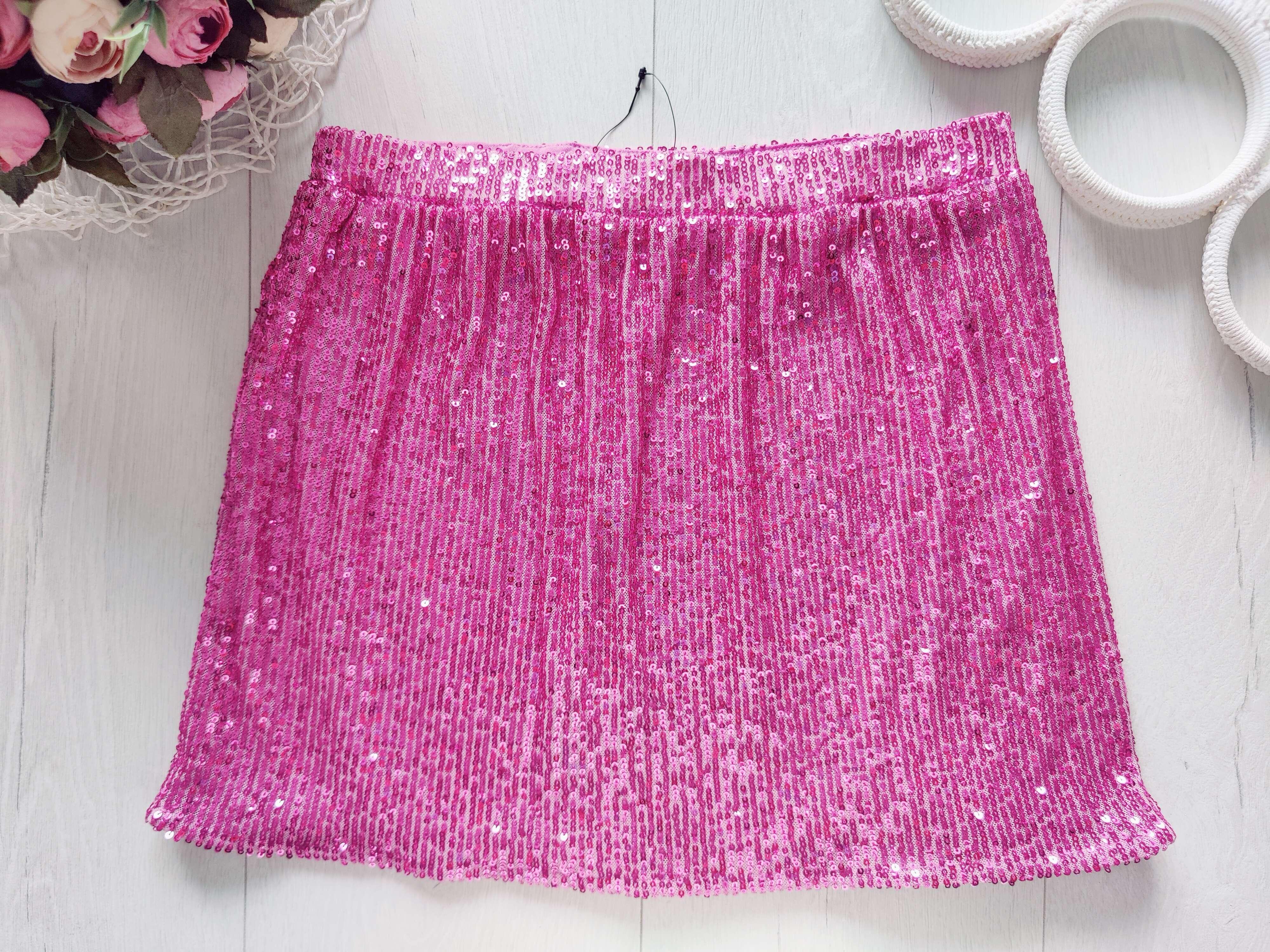 11,12 років, зріст 146,152 Нова блискуча спідниця в паєтках