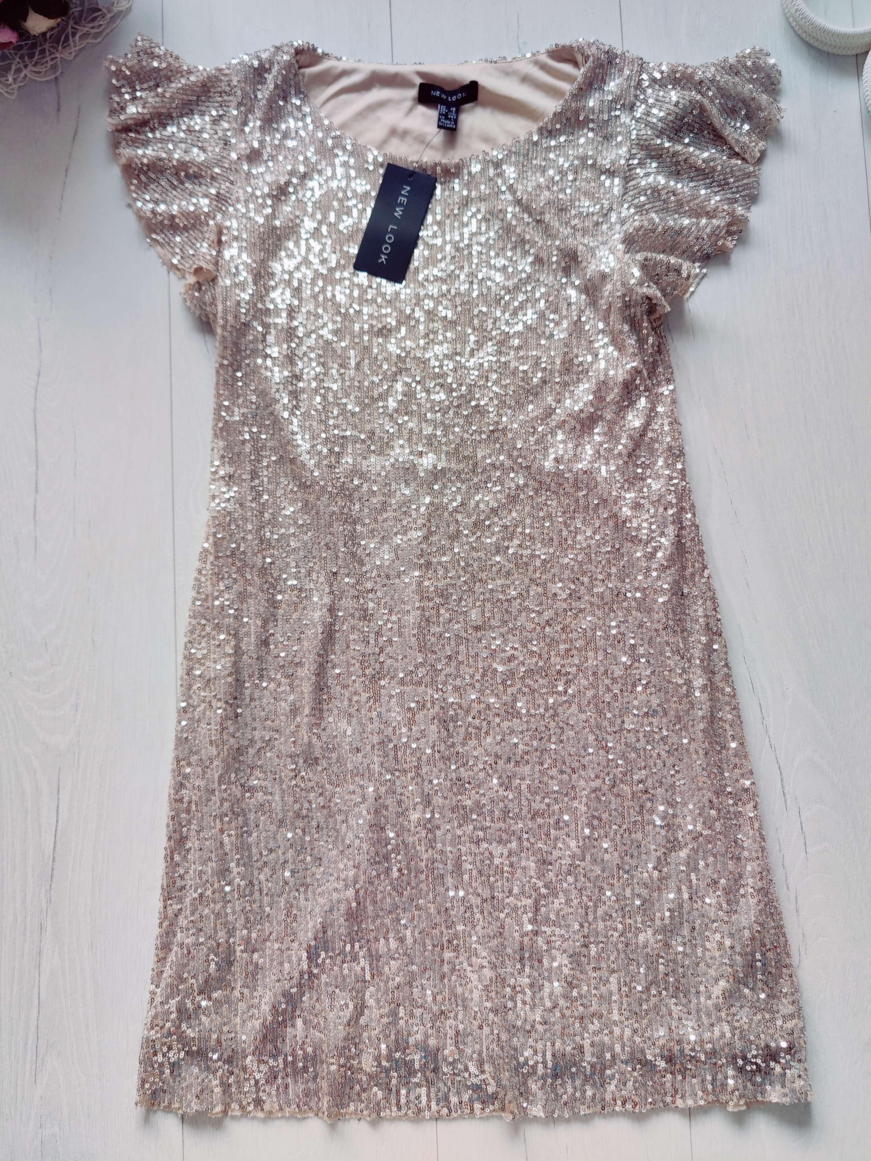 10\38 Новое женское блестящее платье в пайетках