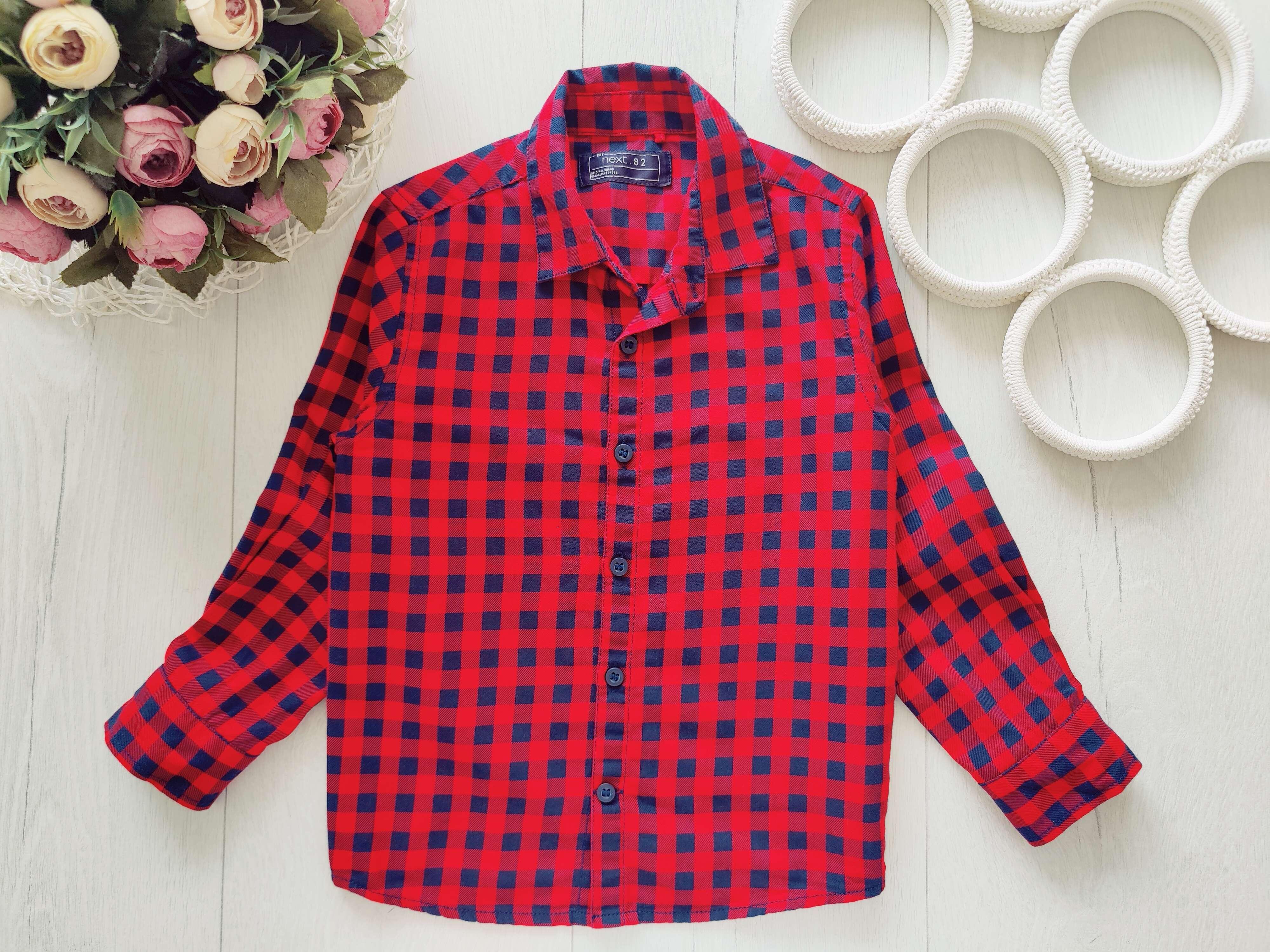 3,4 года, рост 104 Красивая рубашка в клетку