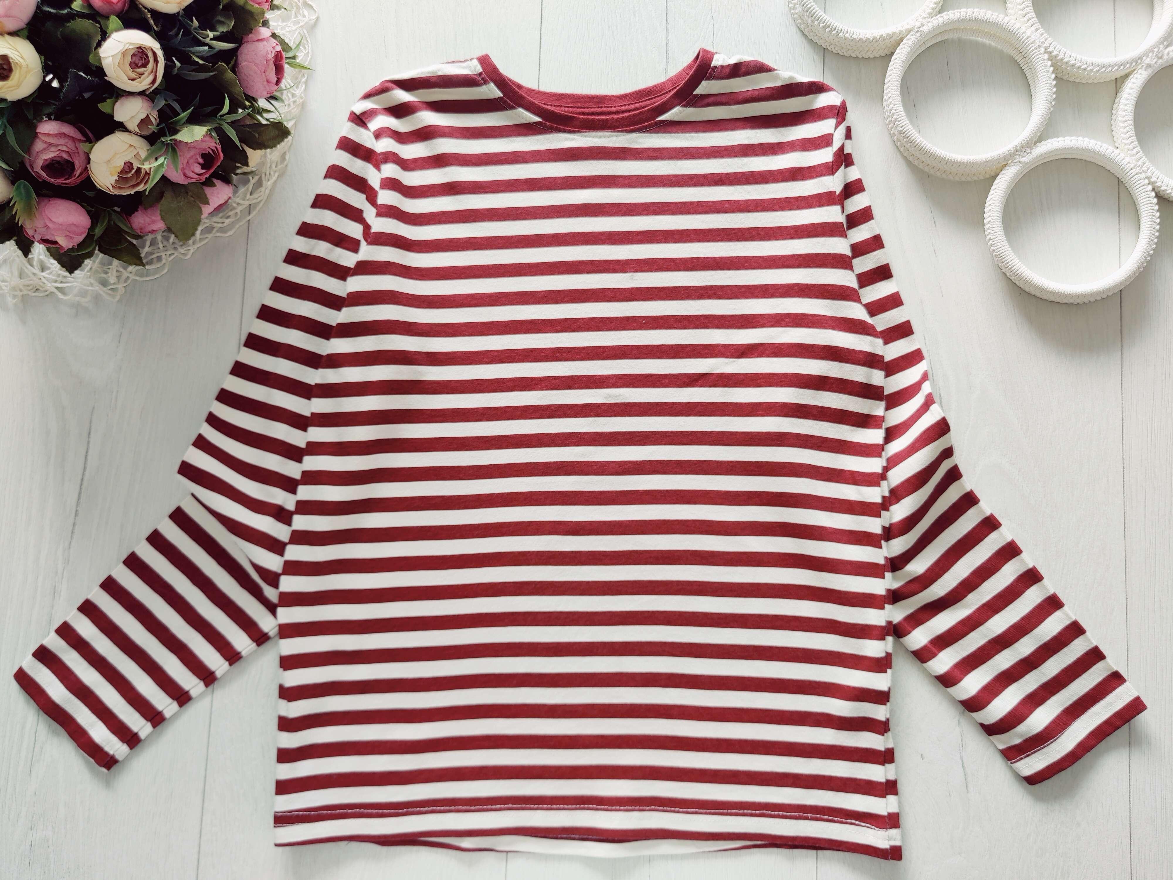 8,9 лет, рост 134 Реглан в полоску