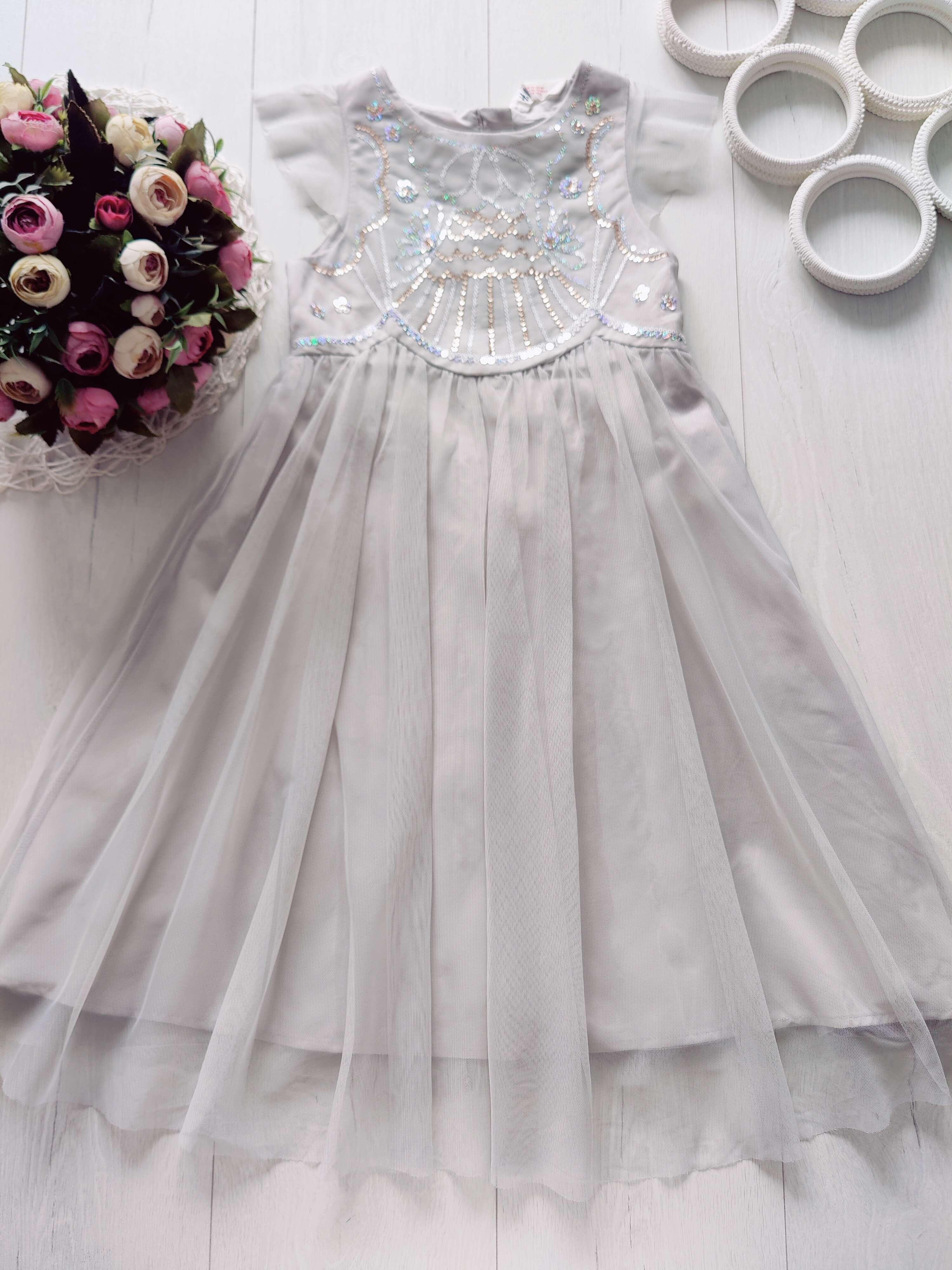 7,8 років, зріст 128 Красива ошатна дитяча сукня