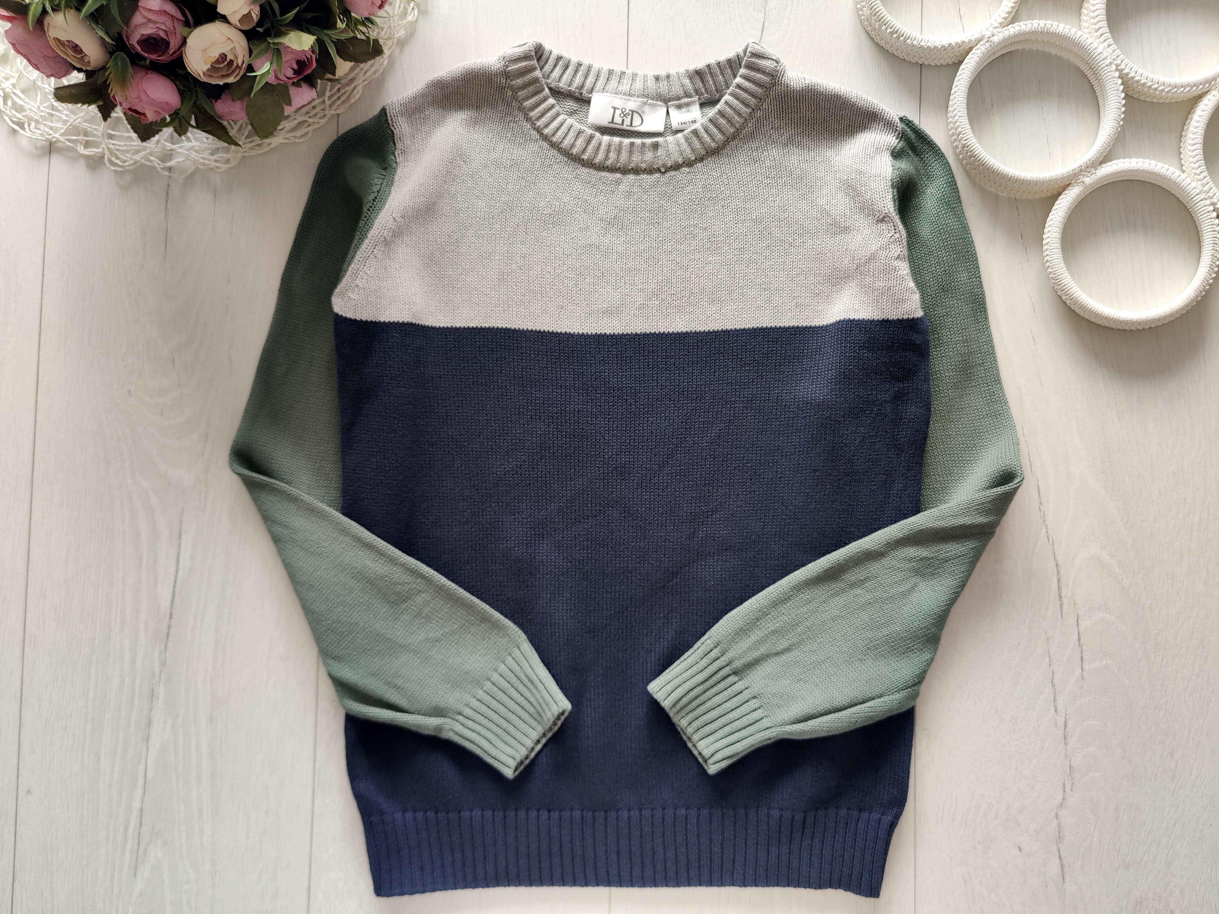 9,10 лет, рост 134,140 Свитер котон