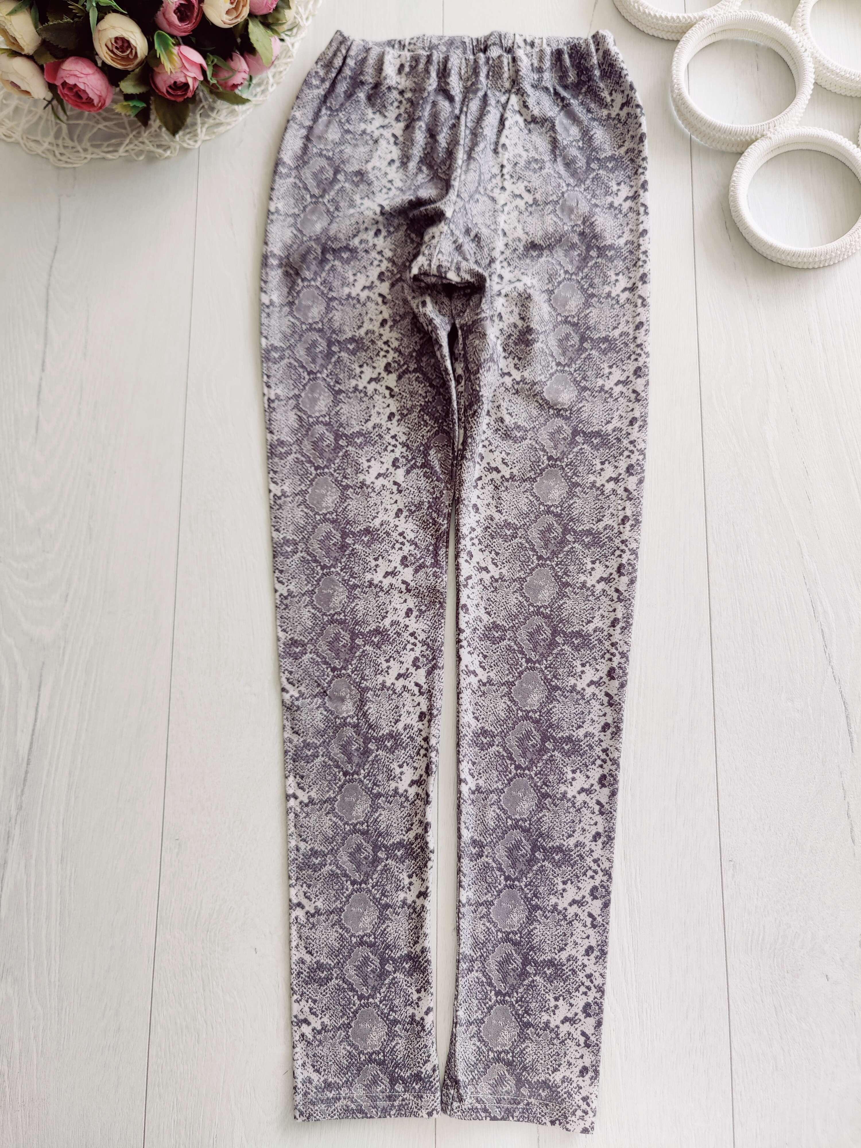 10 років, зріст 140 Трикотажні лосини в зміїний принт