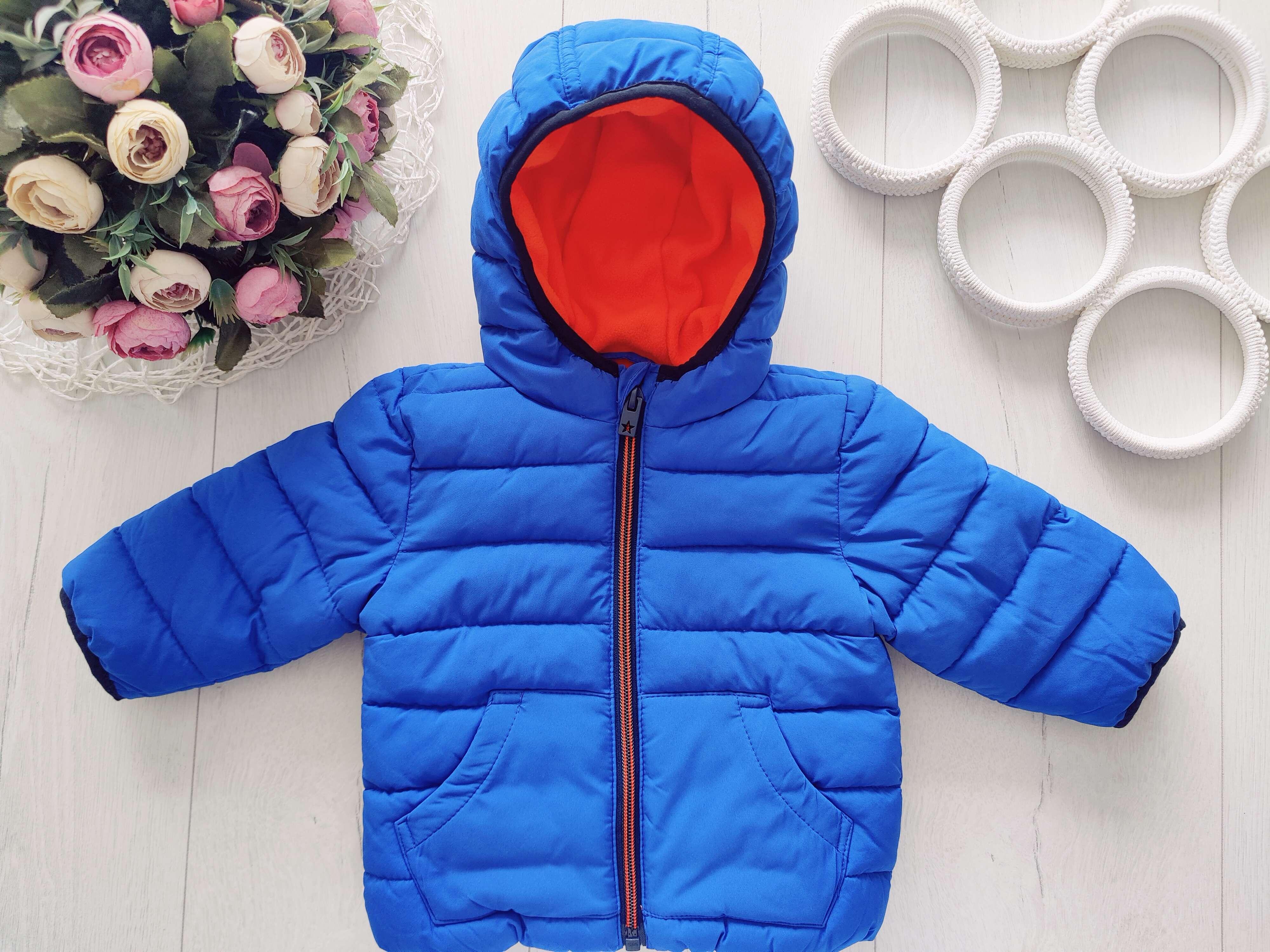 3,6 мес, рост 62,68 Теплая курточка на ситепоне, флис