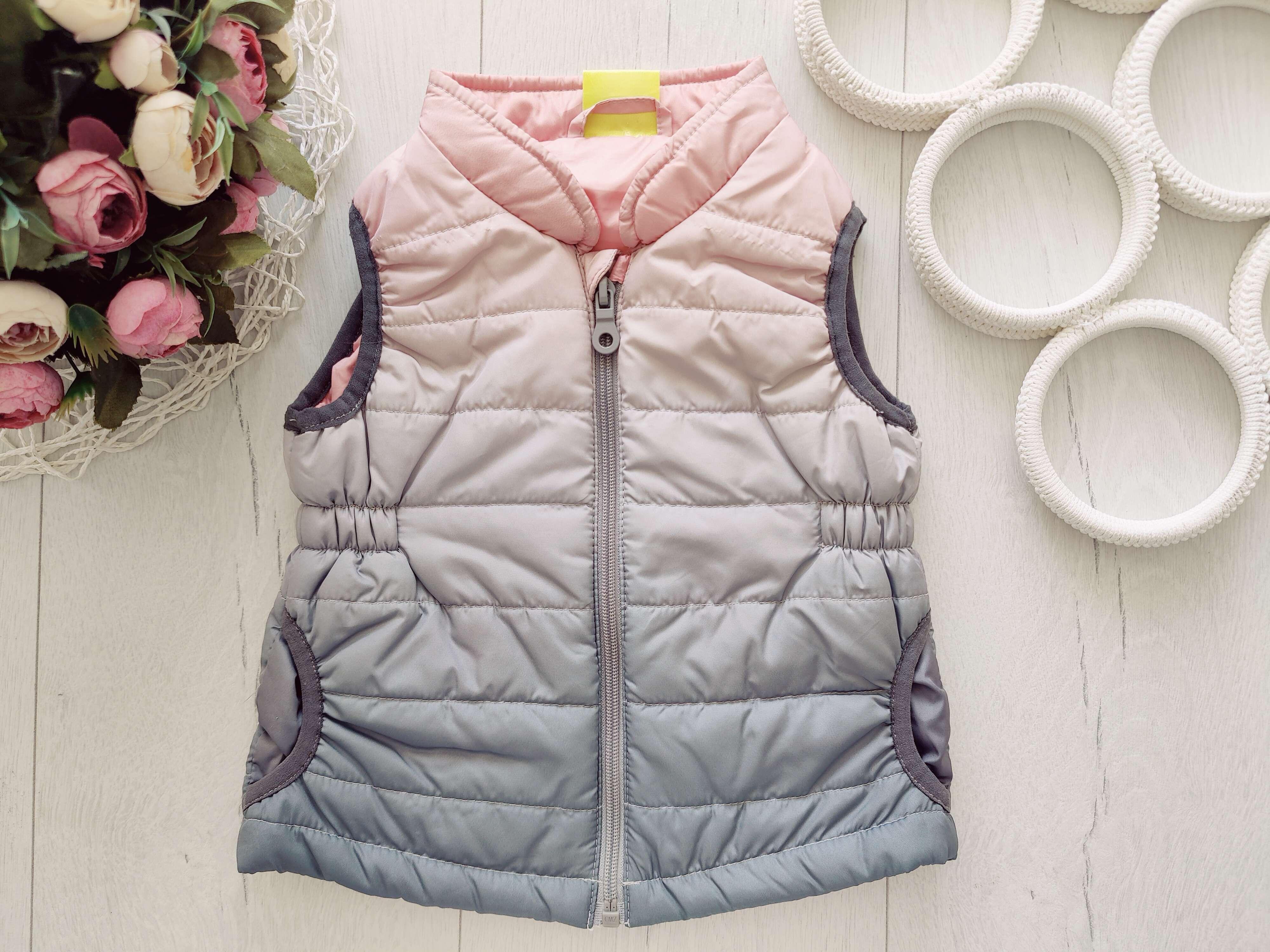 6,12 мес, рост 74,80 Жилетка на тнком синтепоне