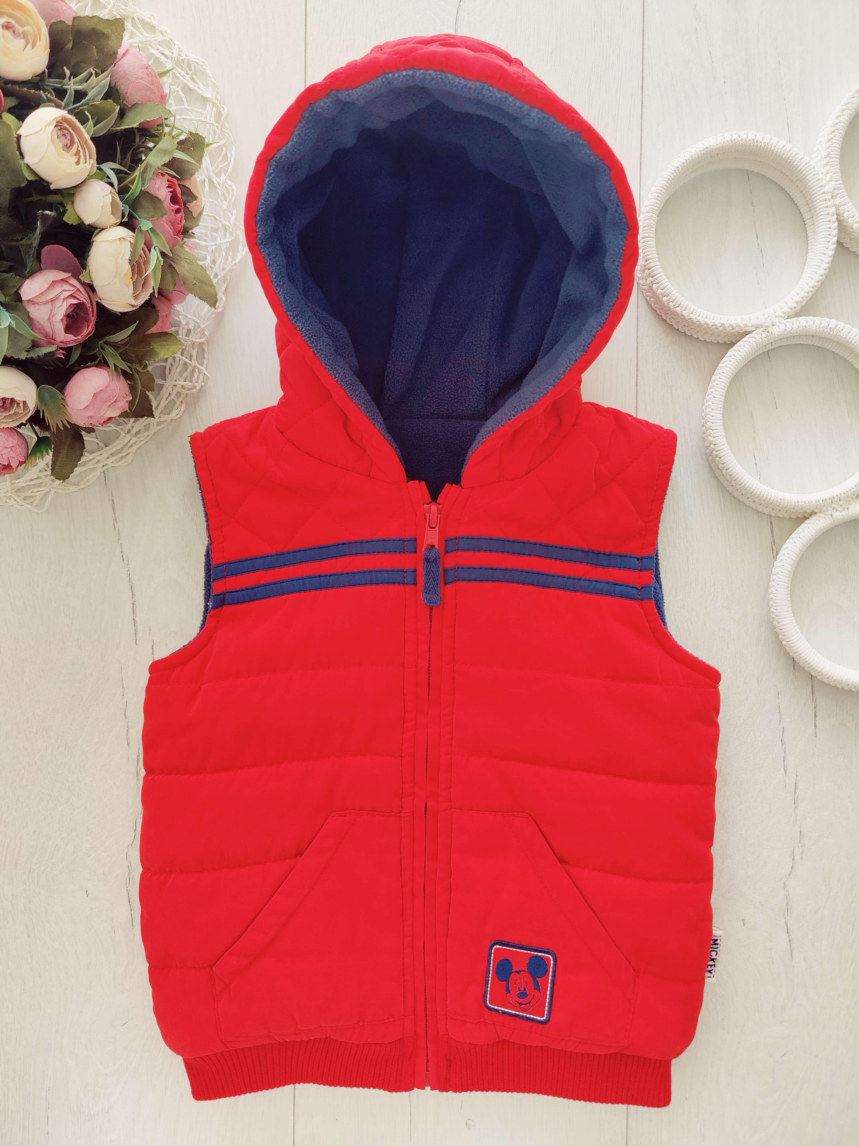 18,24 мес, рост 86,92 Теплая жилетка на синтепоне
