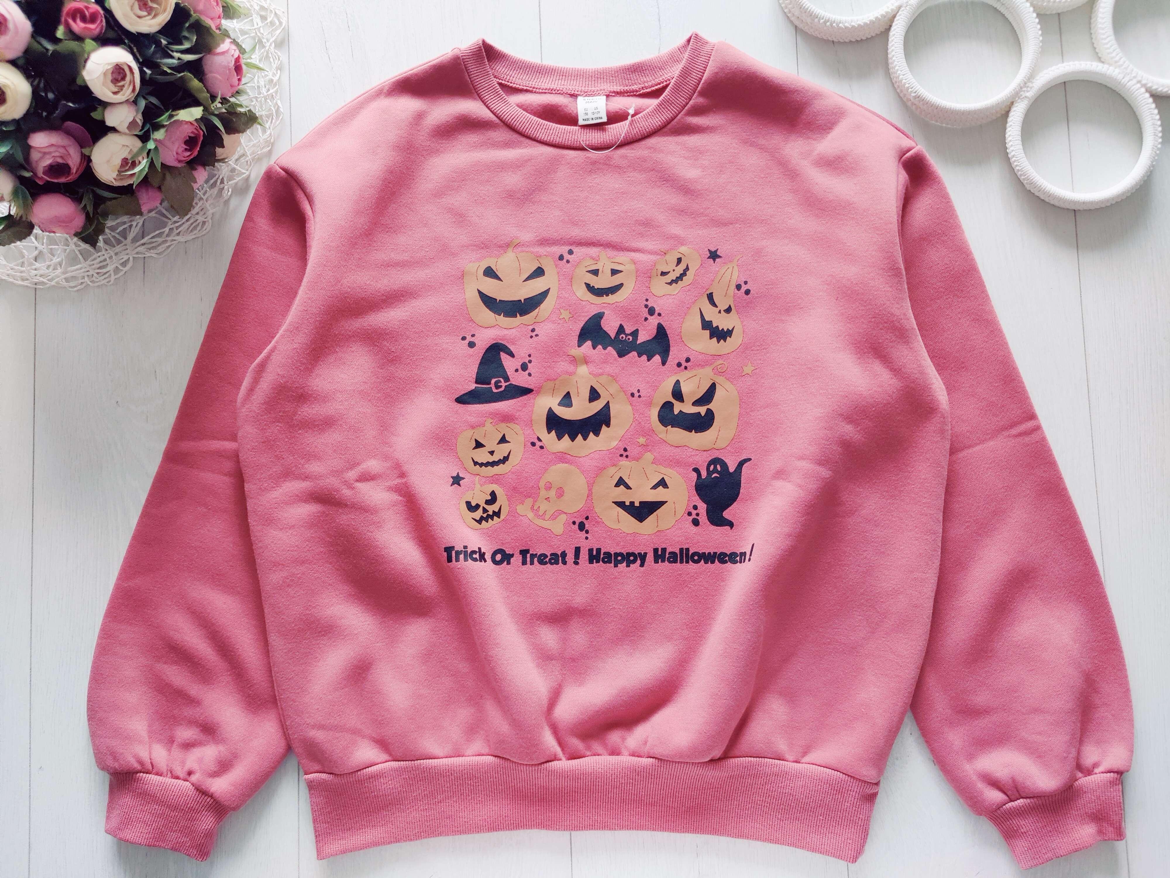 12,13 лет, рост 158 Новая теплая кофта на флисе хэллоуин