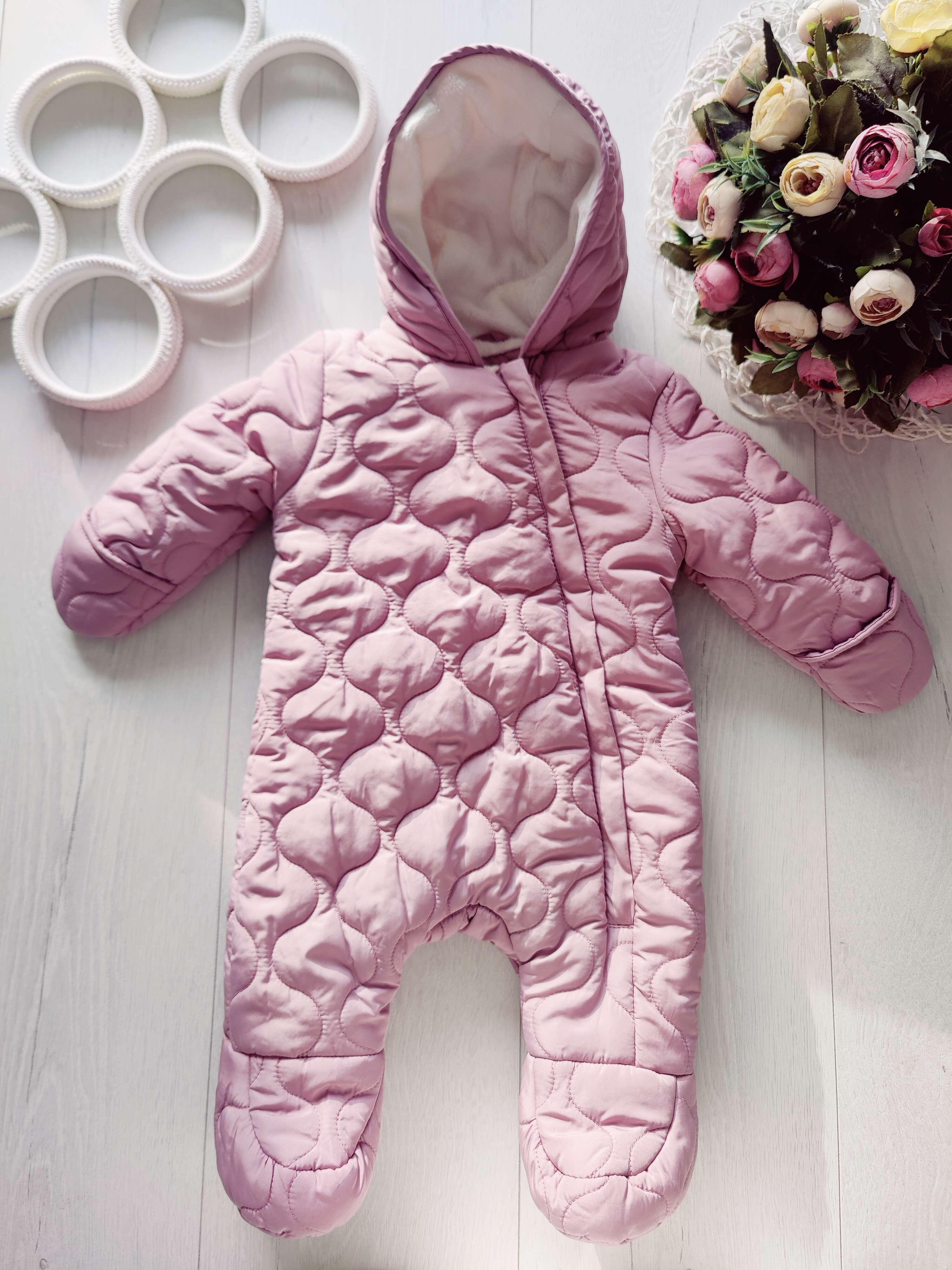 0-3 мес, рост 62 Комбинезон на тонком синтепоне