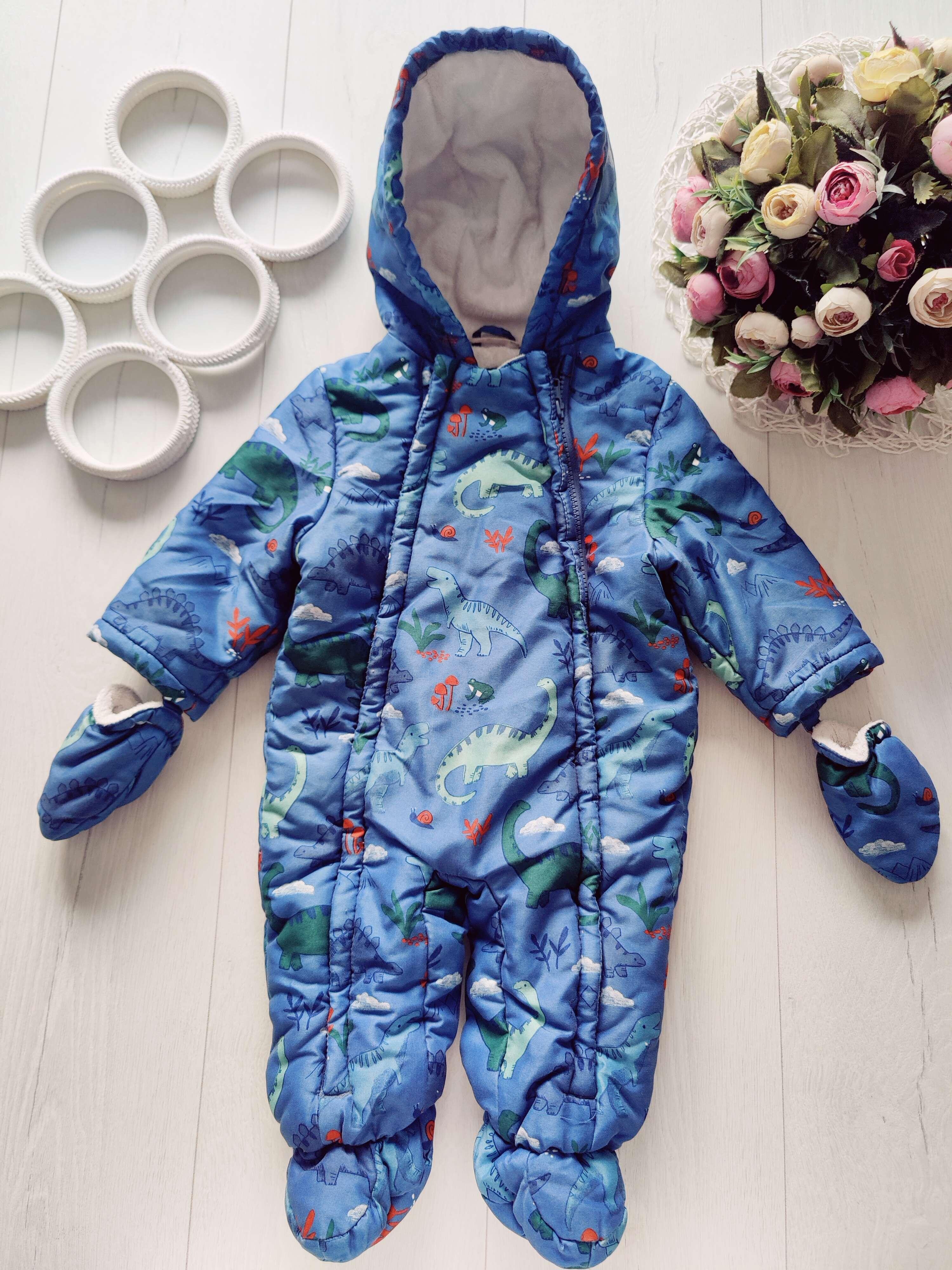 6,9 міс, зріст 68,74 Теплий комбмнезон на синтепоні