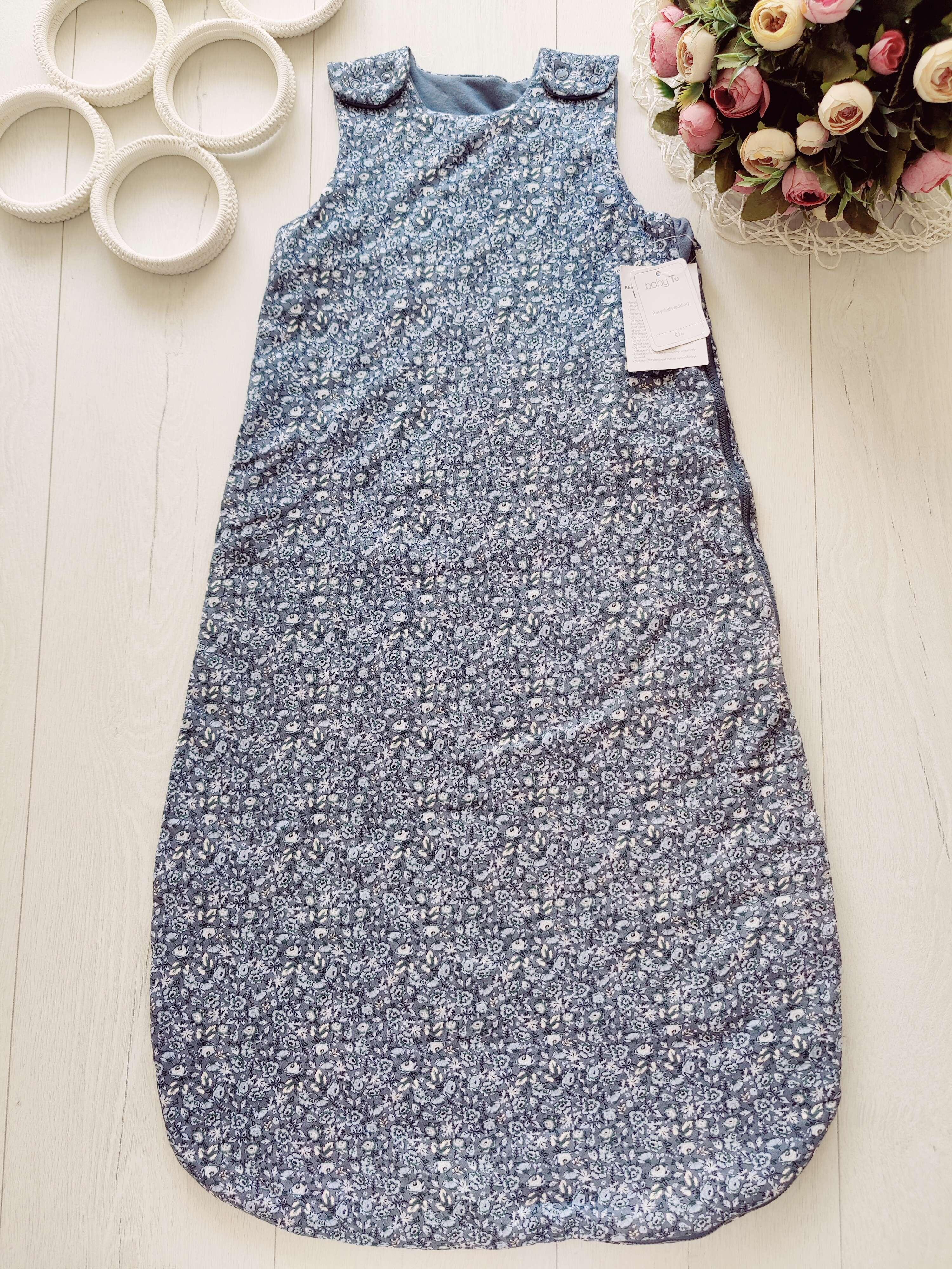 18,24 мес, рост 86,92 Новый теплый спальный мешок на синтепоне