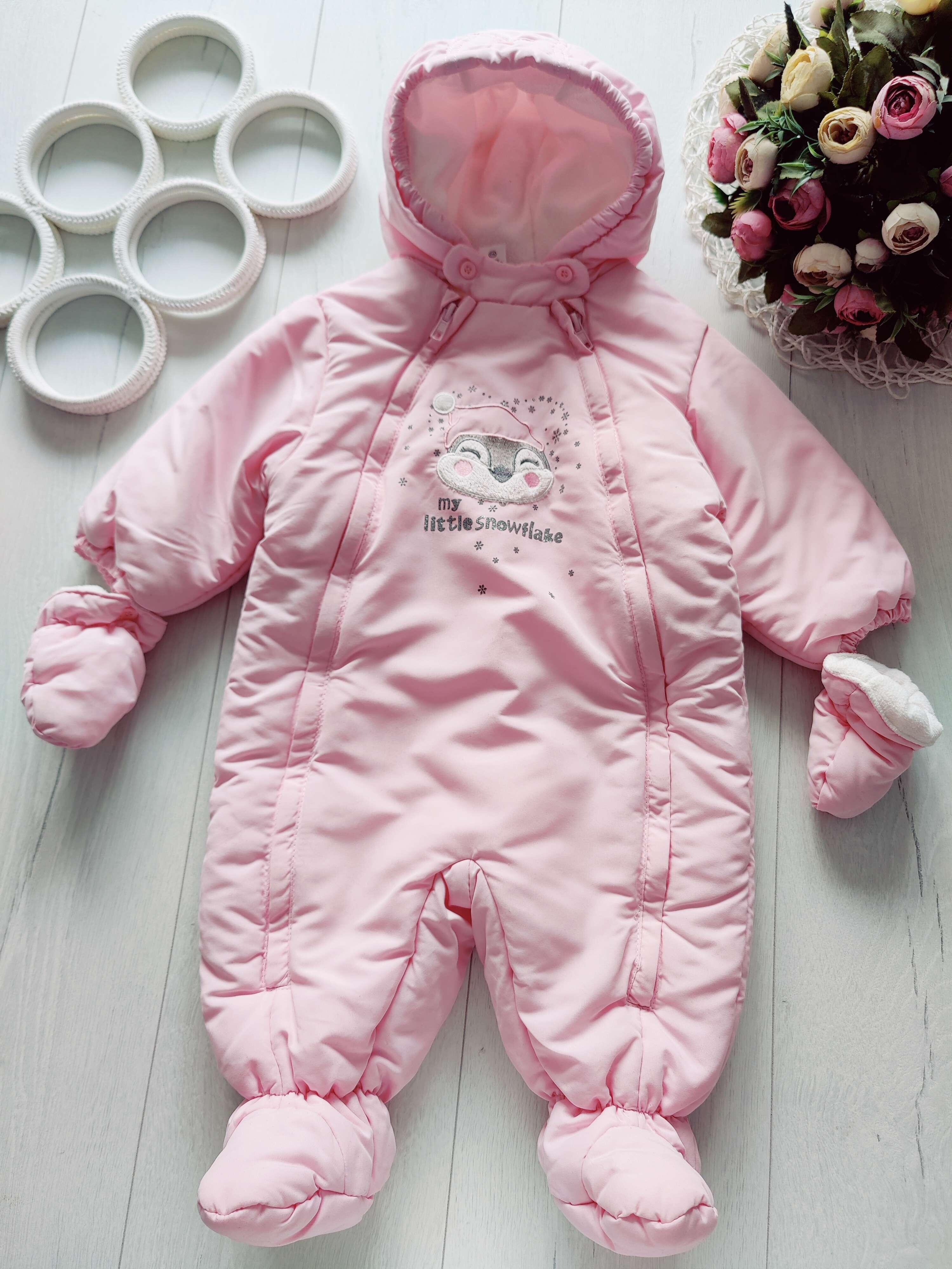 9 мес, рост 74 Зимний комбинезон на синтепоне, флис Baby Club