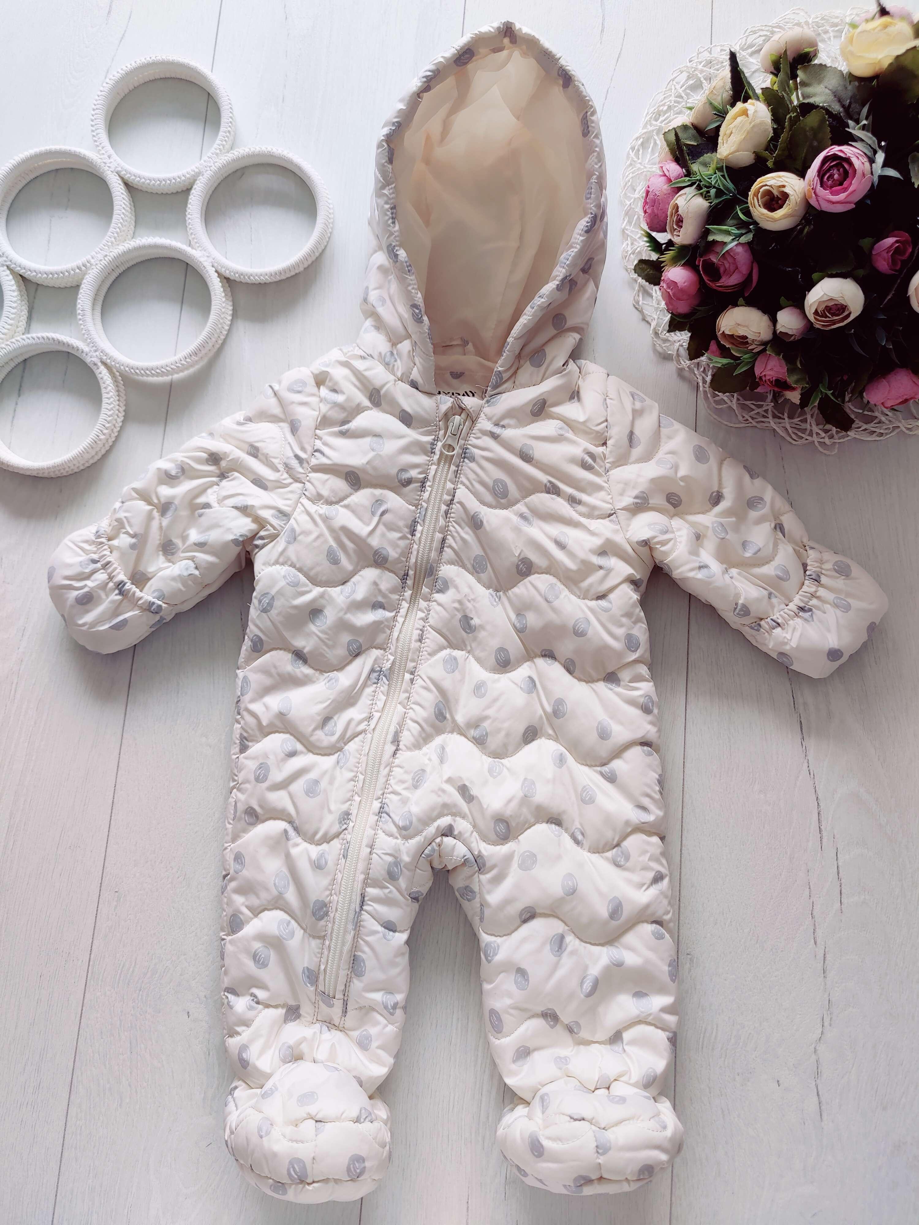 0-3 мес, Демисезонный комбинезон на тонком синтепоне