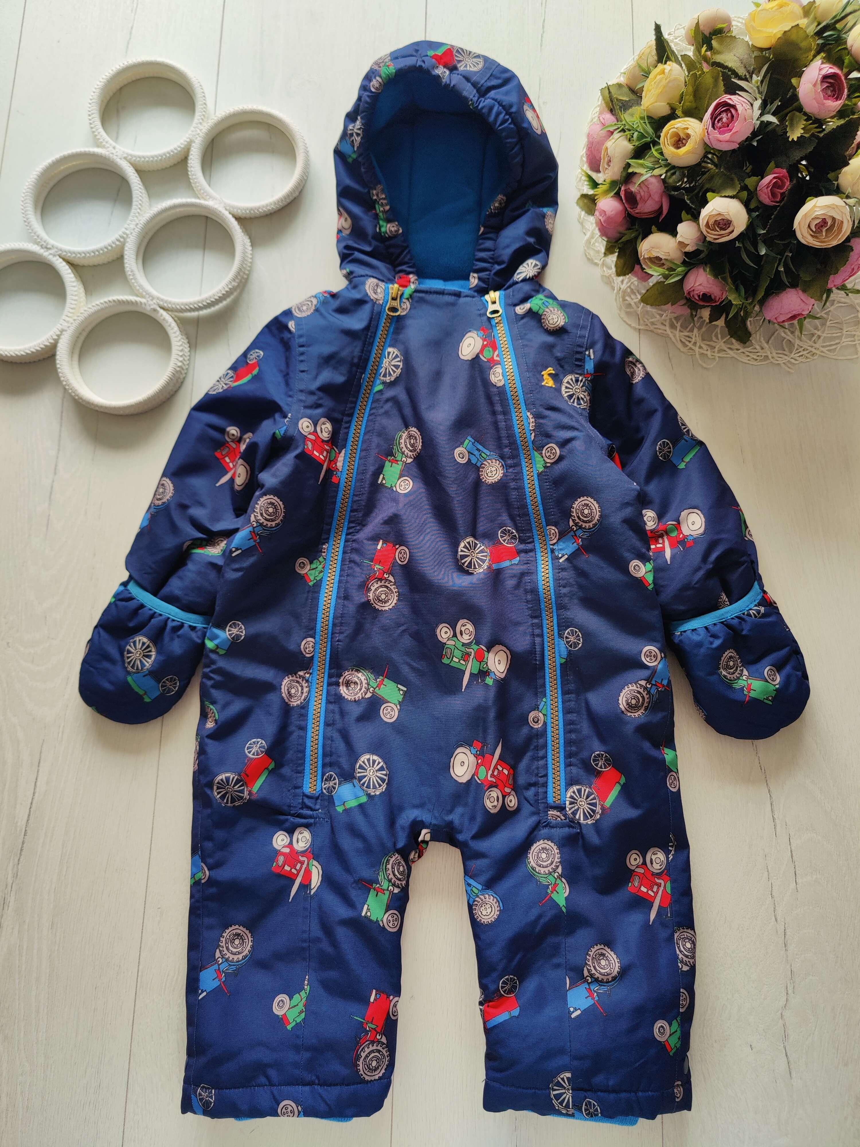 9,12 міс, Теплий мембранний комбінезон на синтепоні, всередині фліс Joules