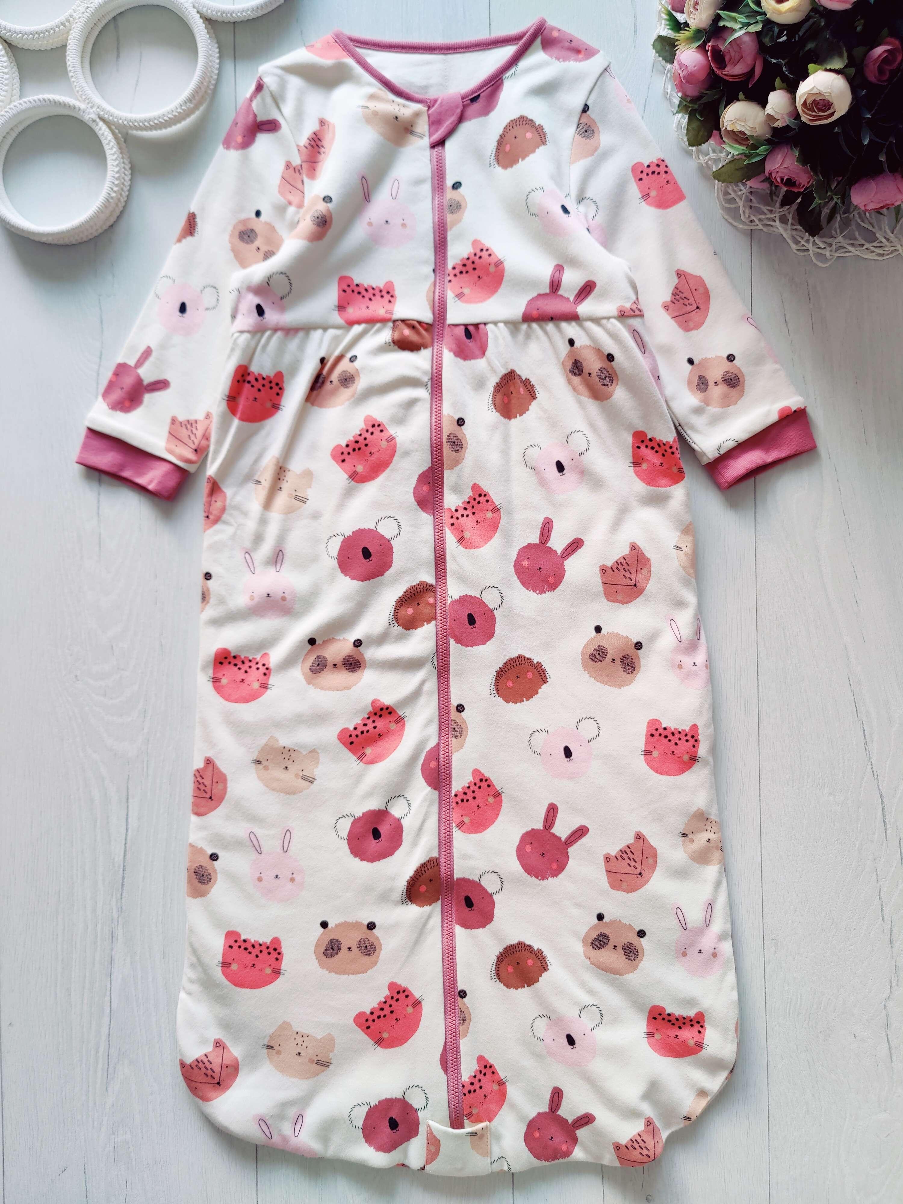 12-24 мес, рост 80-95 Новый спальный мешок двойной трикотаж