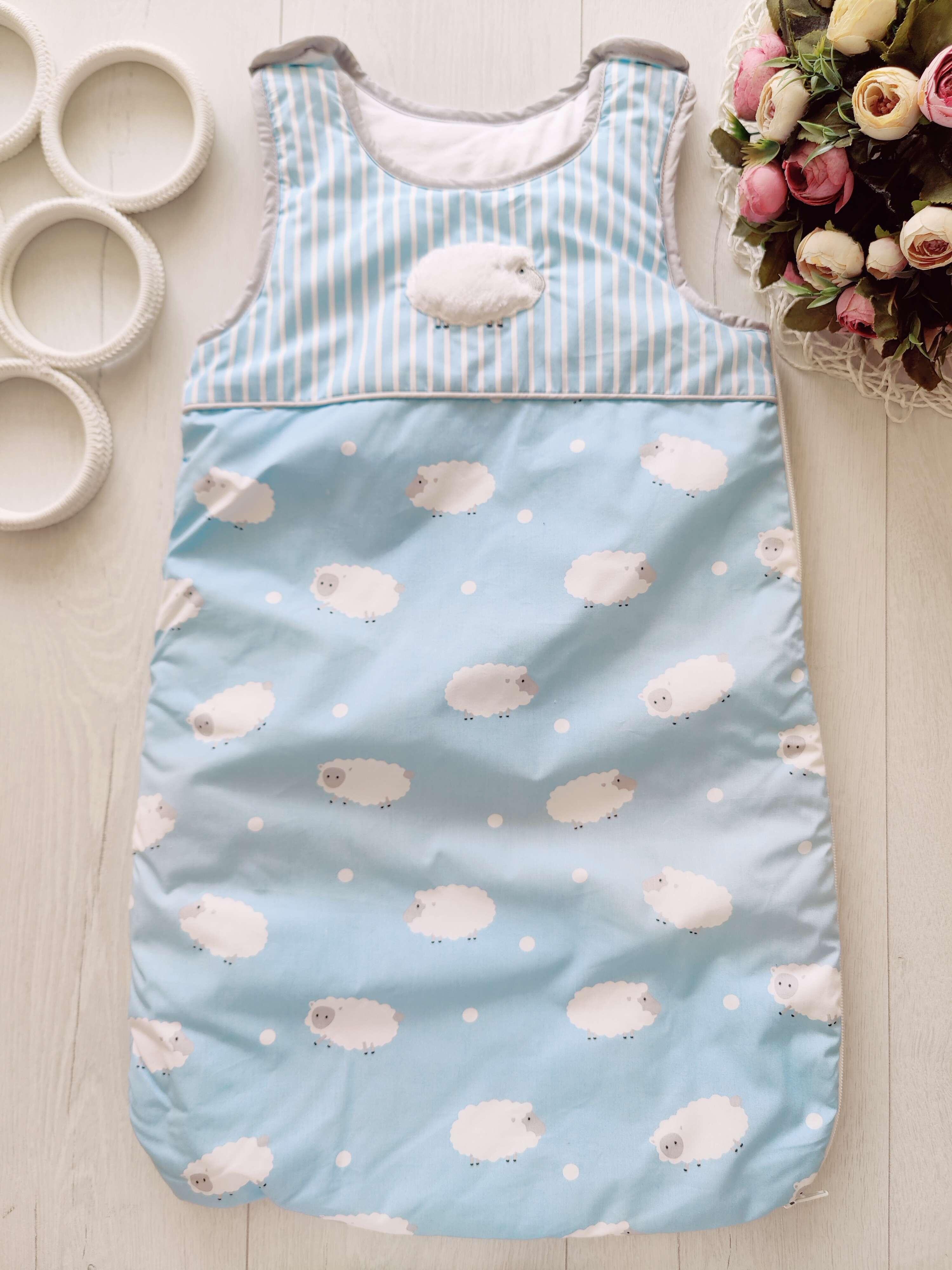 6-12 міс, Новий теплий спальний мішок на синтепоні