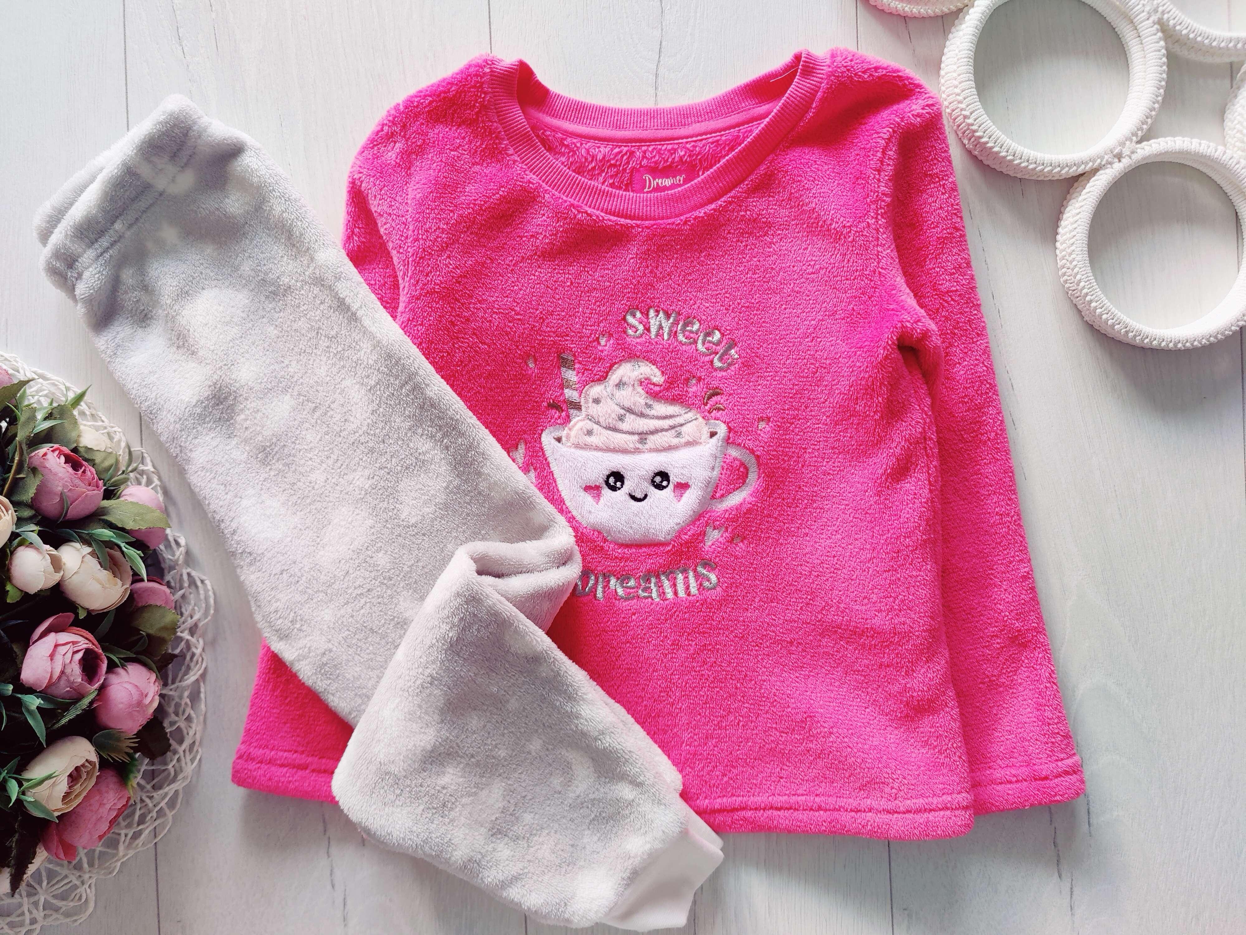 2,3 года, рост 92,98 Теплая пижама для девочки