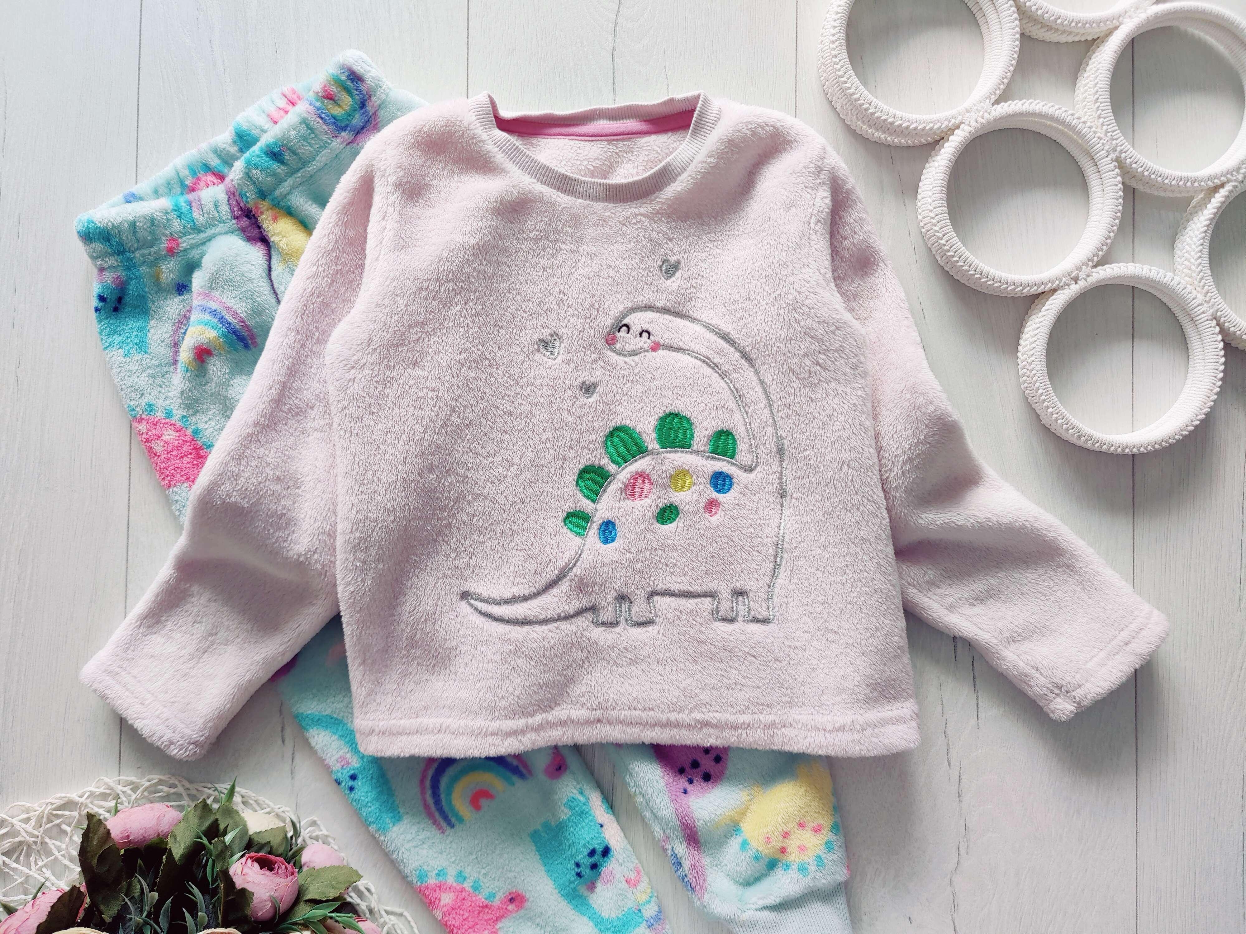 3,4 года, рост 98,104 Теплая пижама для девочки