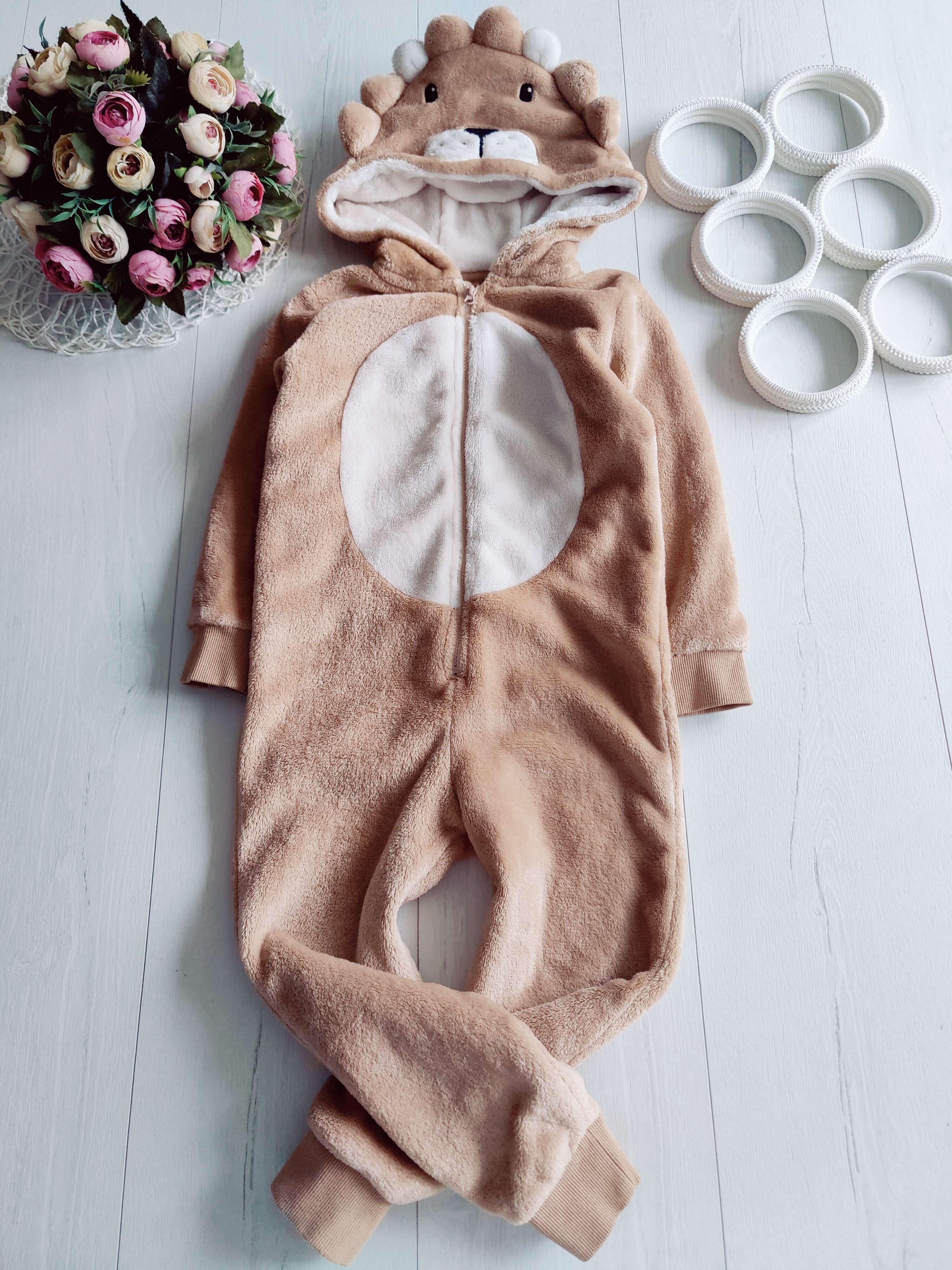 4,5 лет, рост 110 Теплый махровый кигуруми