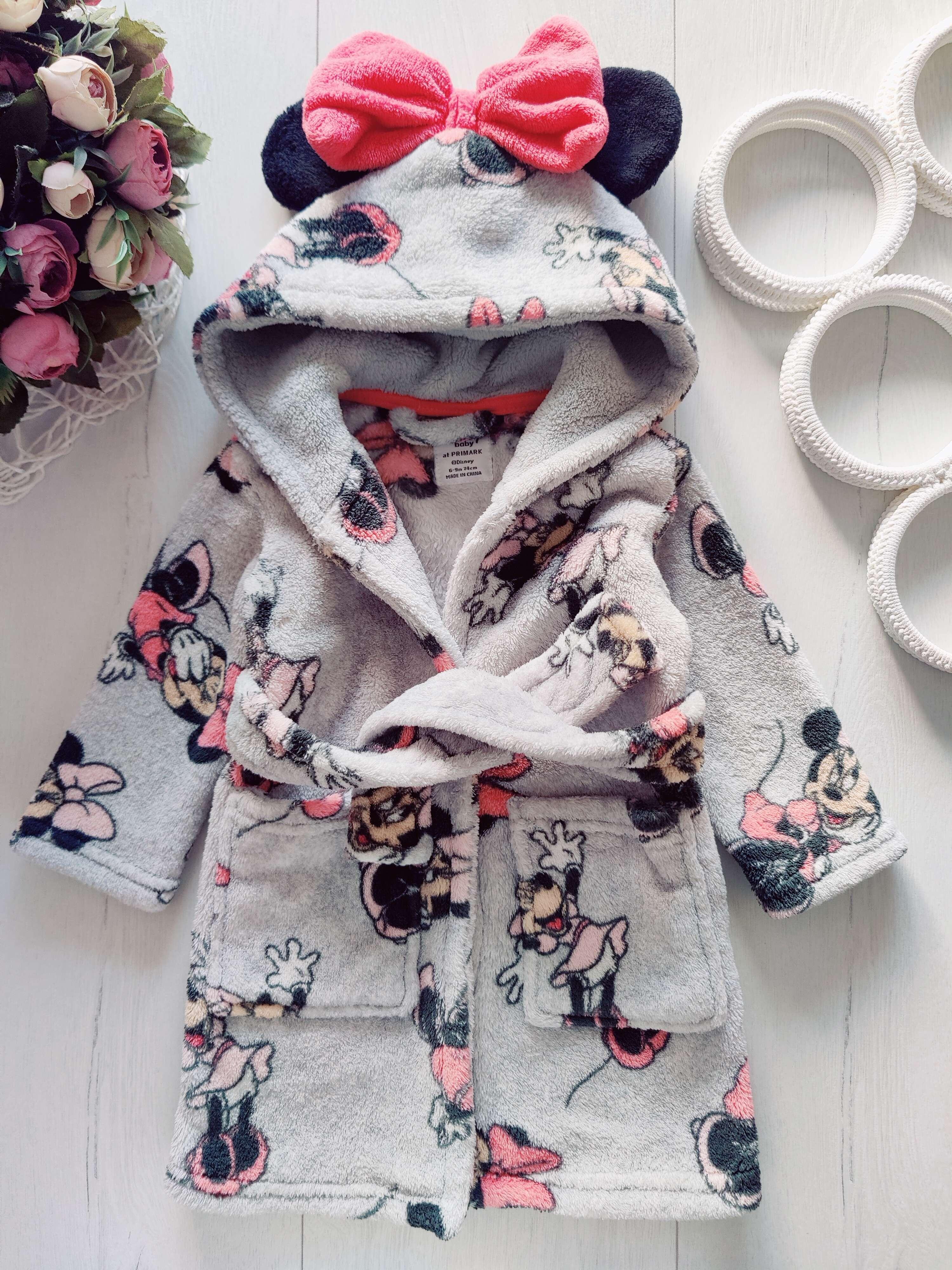 6,9 міс, зріст 74 Теплий махровий хлат міккі маус