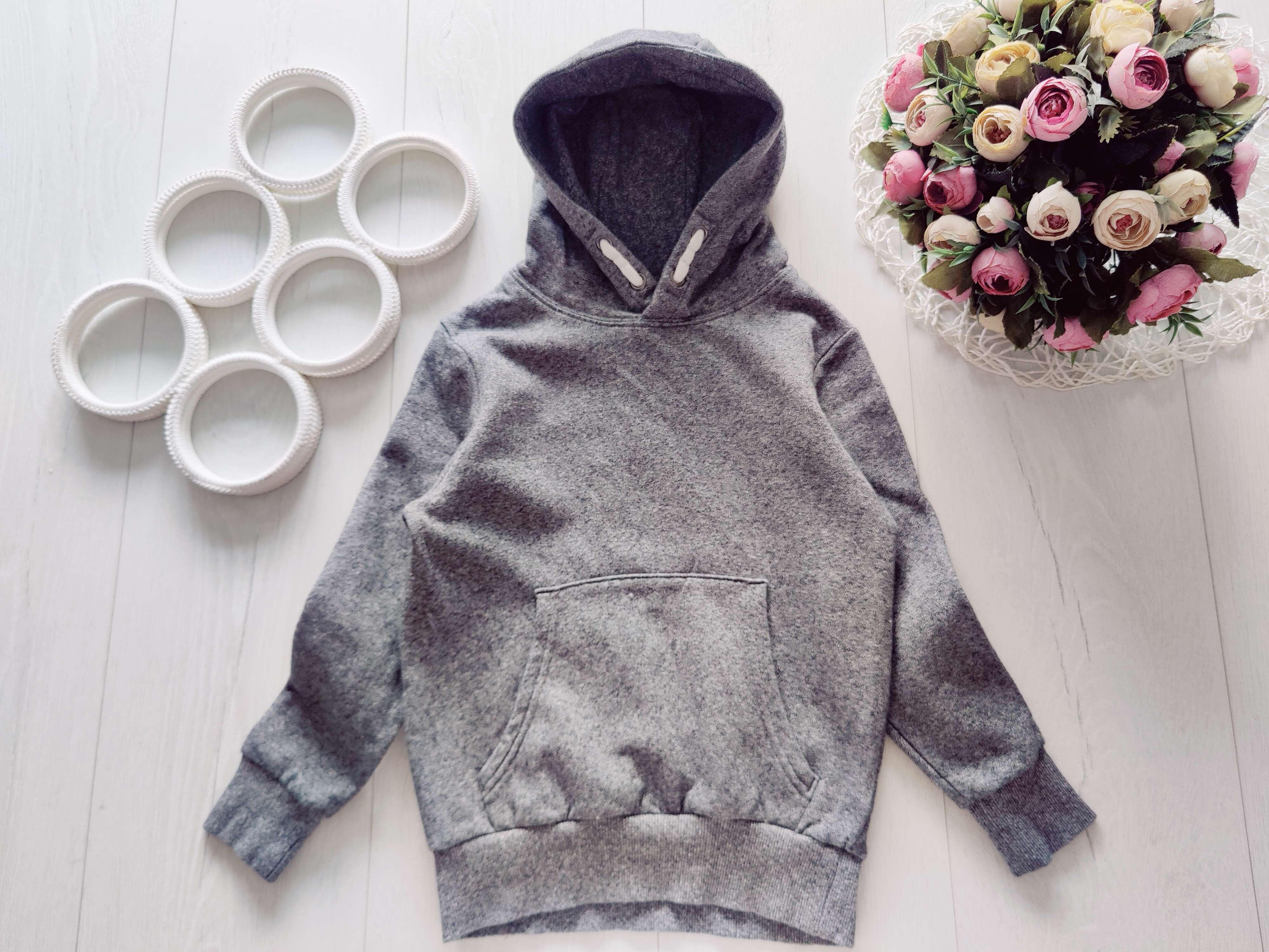 6,7 лет, рост 122 Теплое худи флис