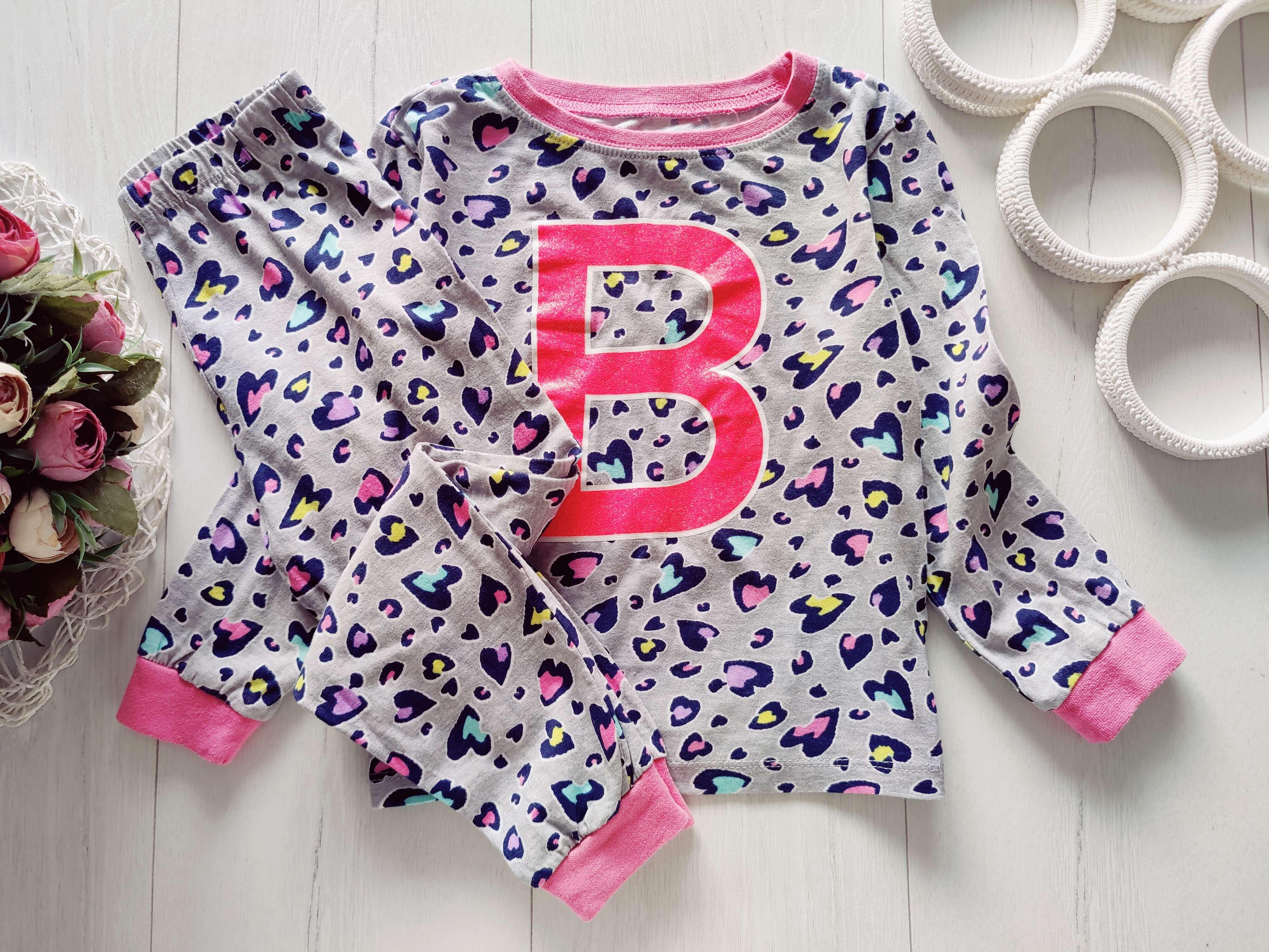 4,5 лет, рост 104,110 Трикотажная пижама для девочки