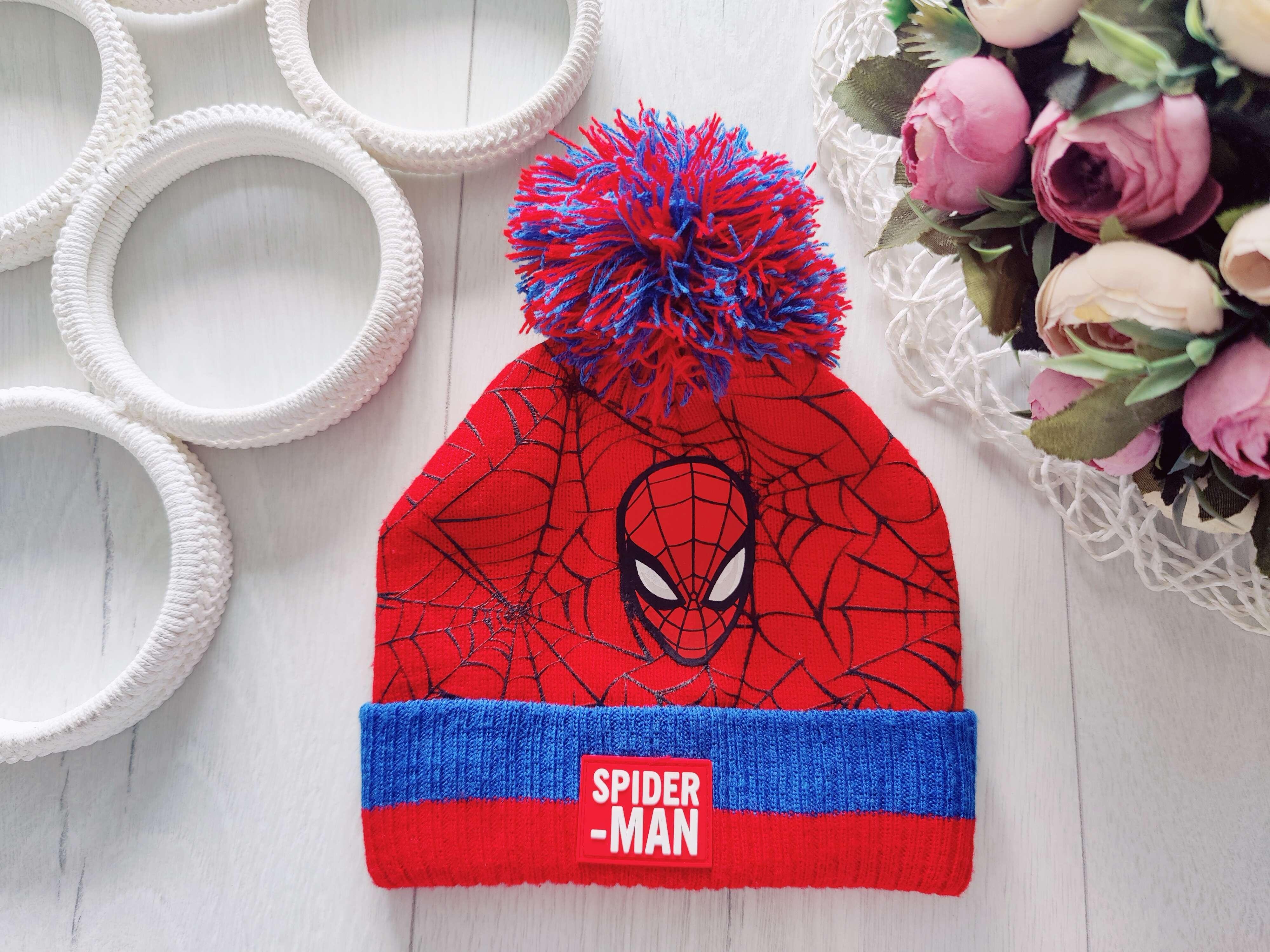 48,5-50 (2-4 роки) Шапка Спайдермен, подвійна в'язка