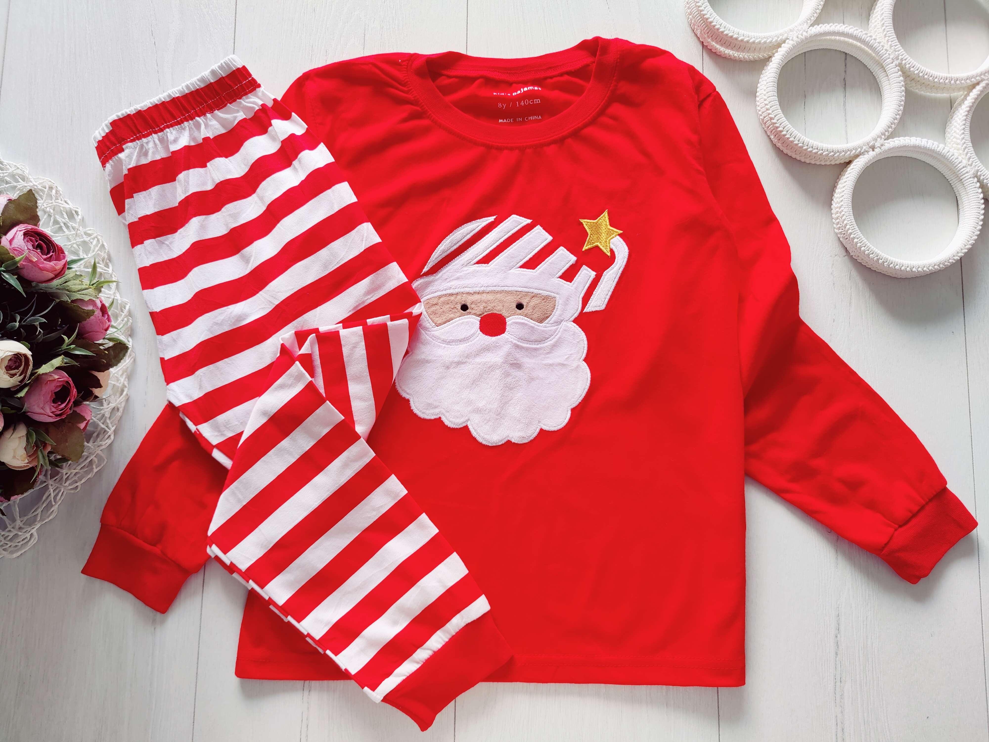 8 років, Новорічна трикотажна піжама з дідом морозом