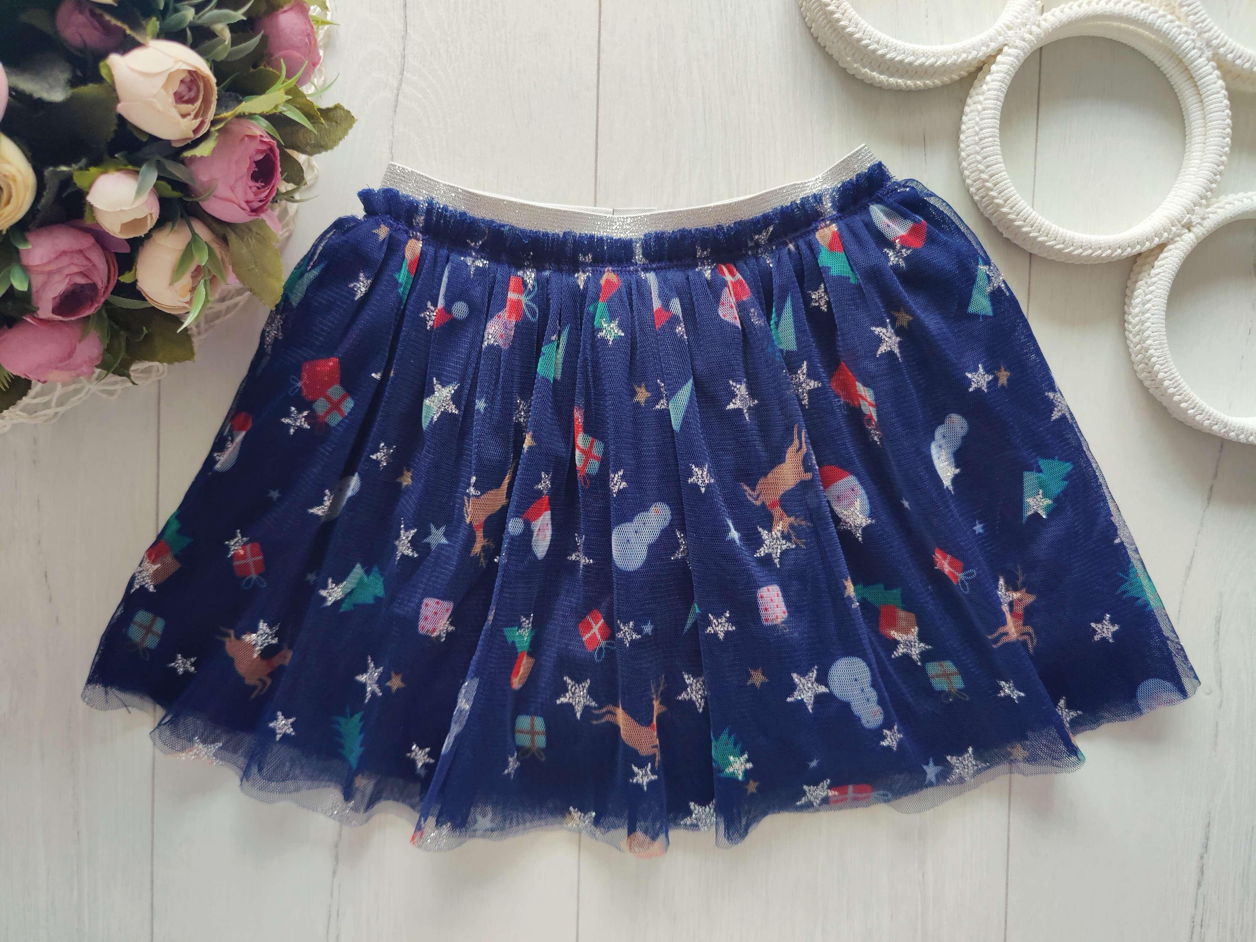 1,5,2 года, рост 80,92 Новогодняя юбка фатин