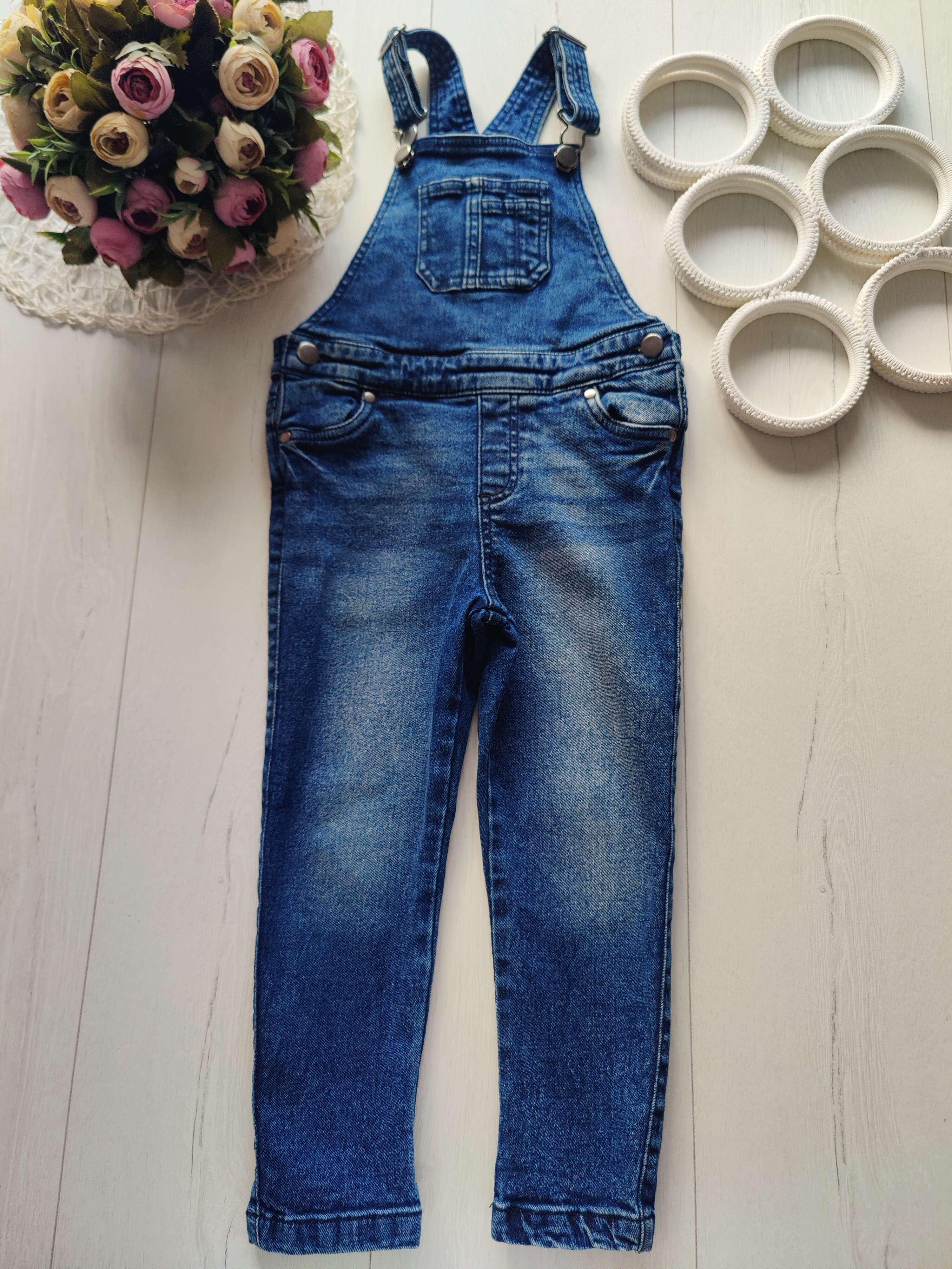 3,4 года, рост 98,104 Джинсовый комбинезон стретч