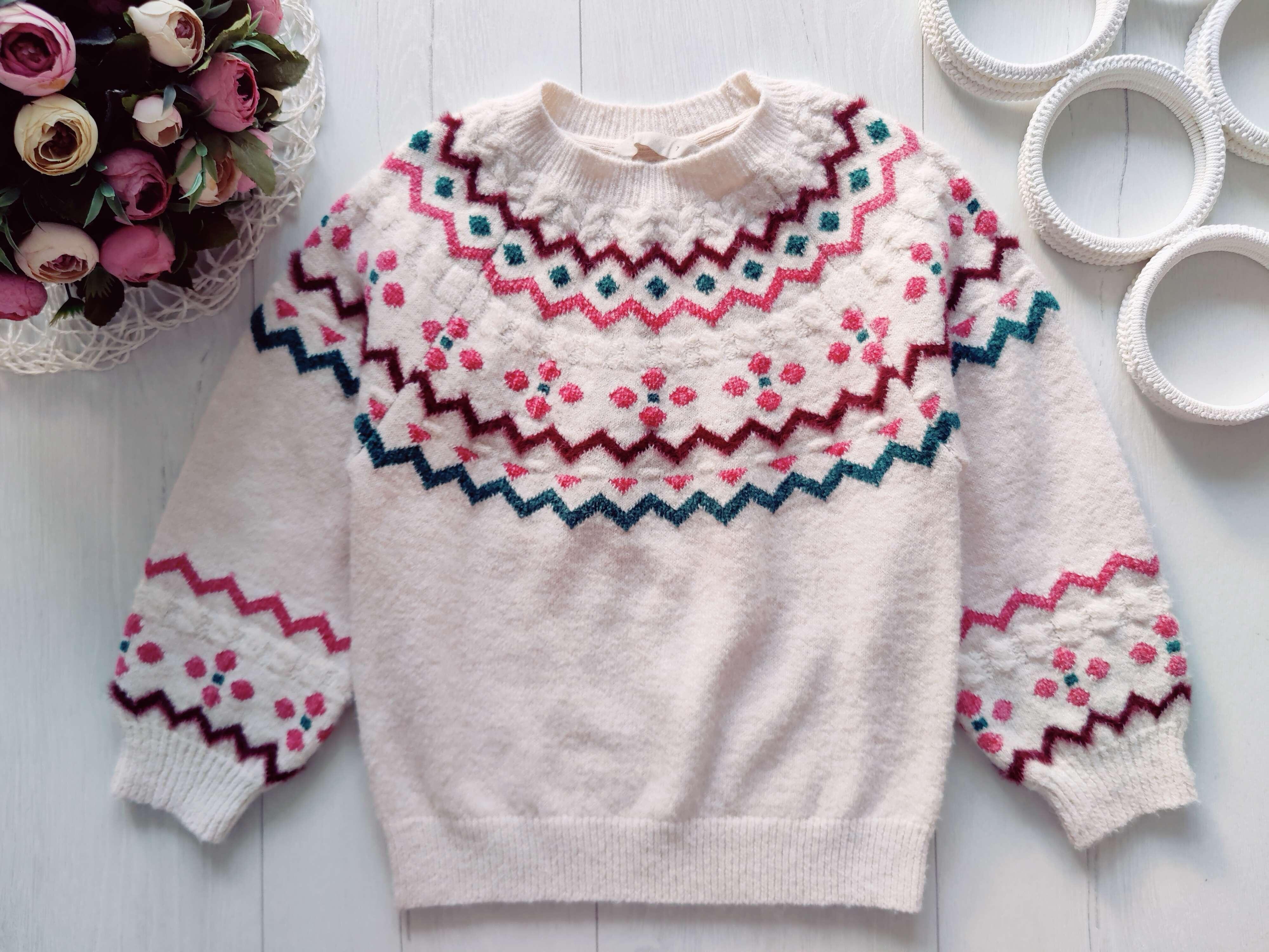 7 лет, рост 122 Свитер для девочки