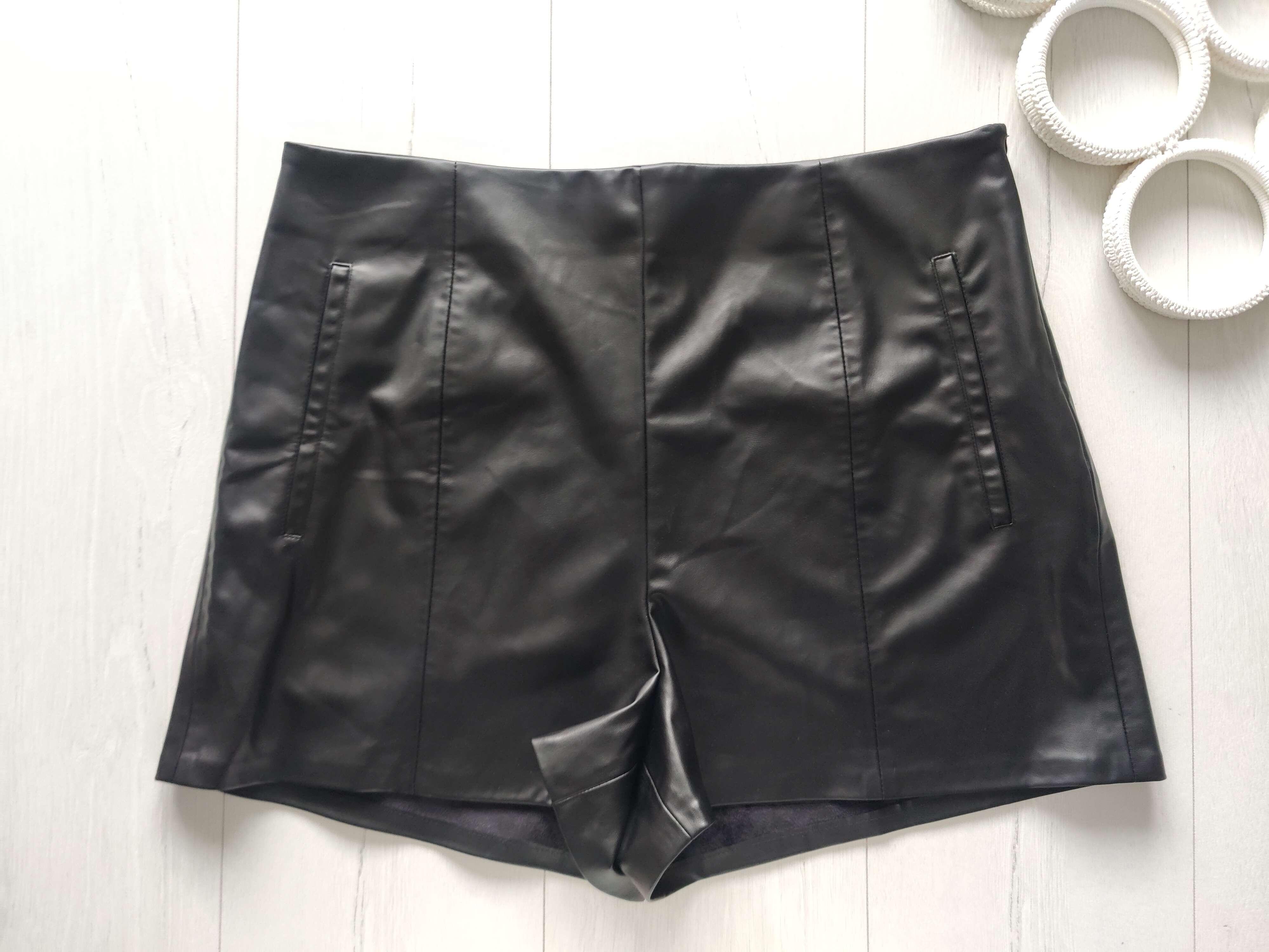 16\44\12\48 Новые демисезонные кожаные женские шорты