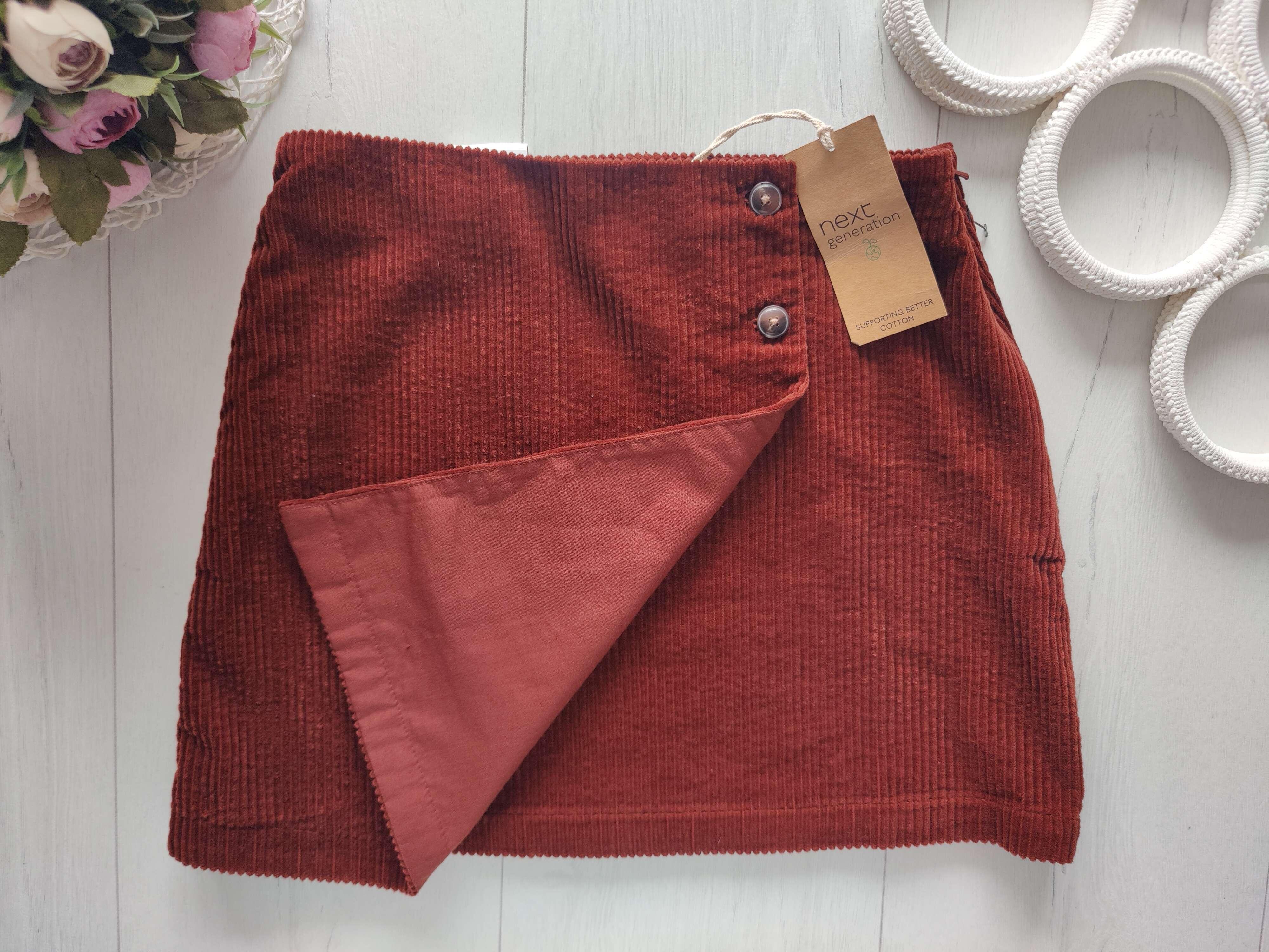 10 лет, рост 140 Новая детская юбка вельвет