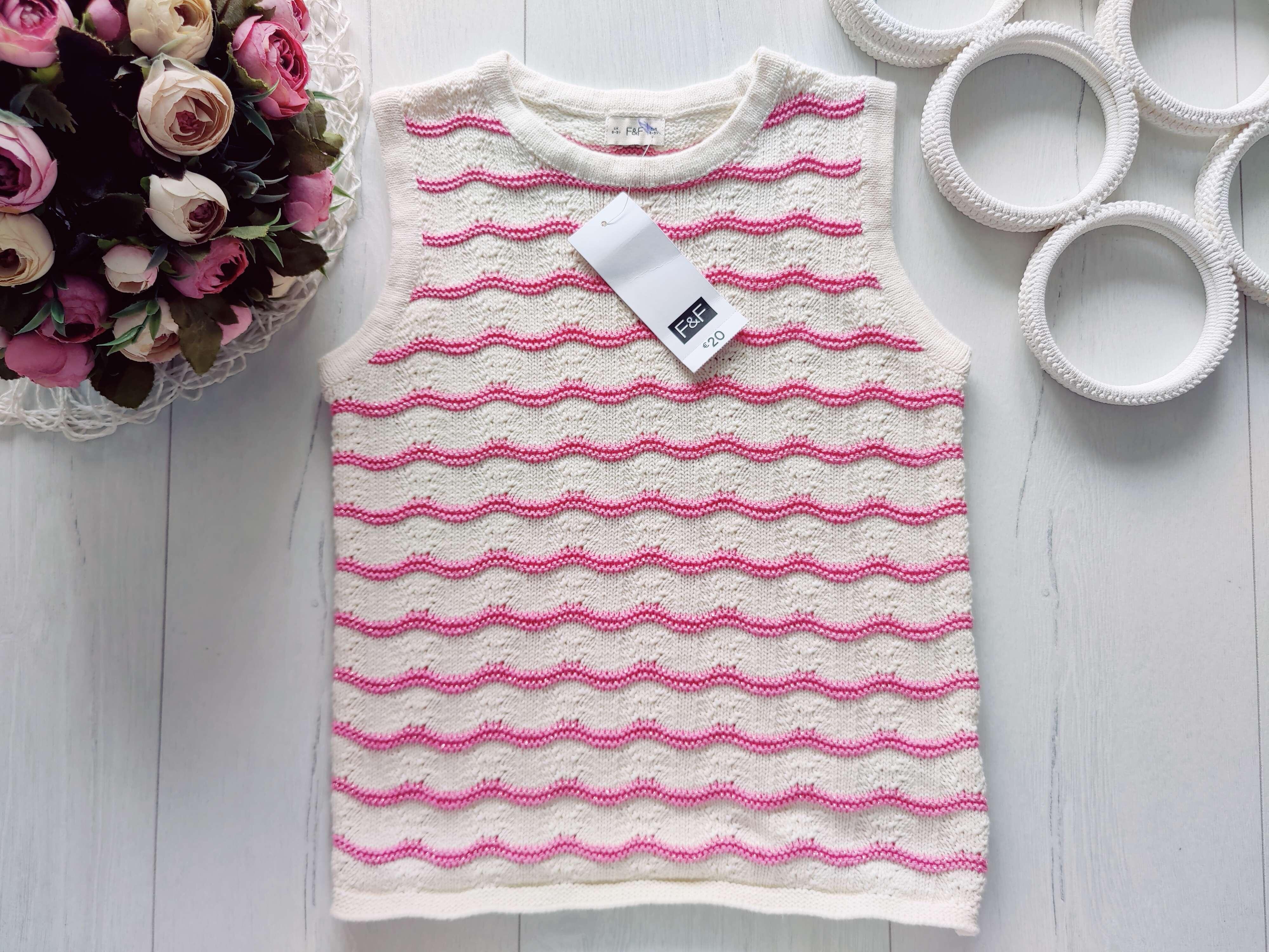 8,9 років, зріст 128,134 Нова в'язана дитяча жилетка