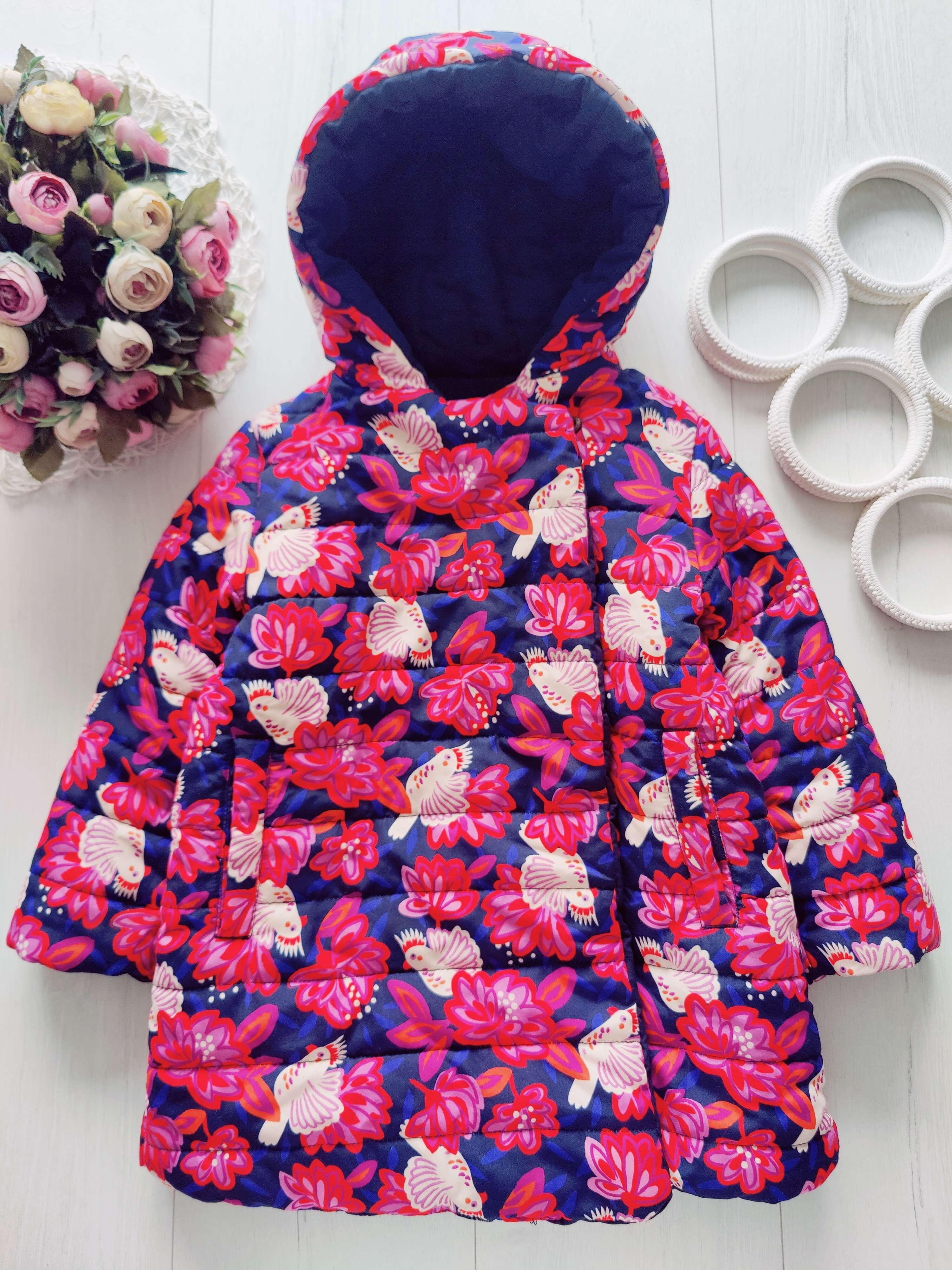 5 років, зріст 110 Тепла двостороння курточка на синтепоні для дівчинки