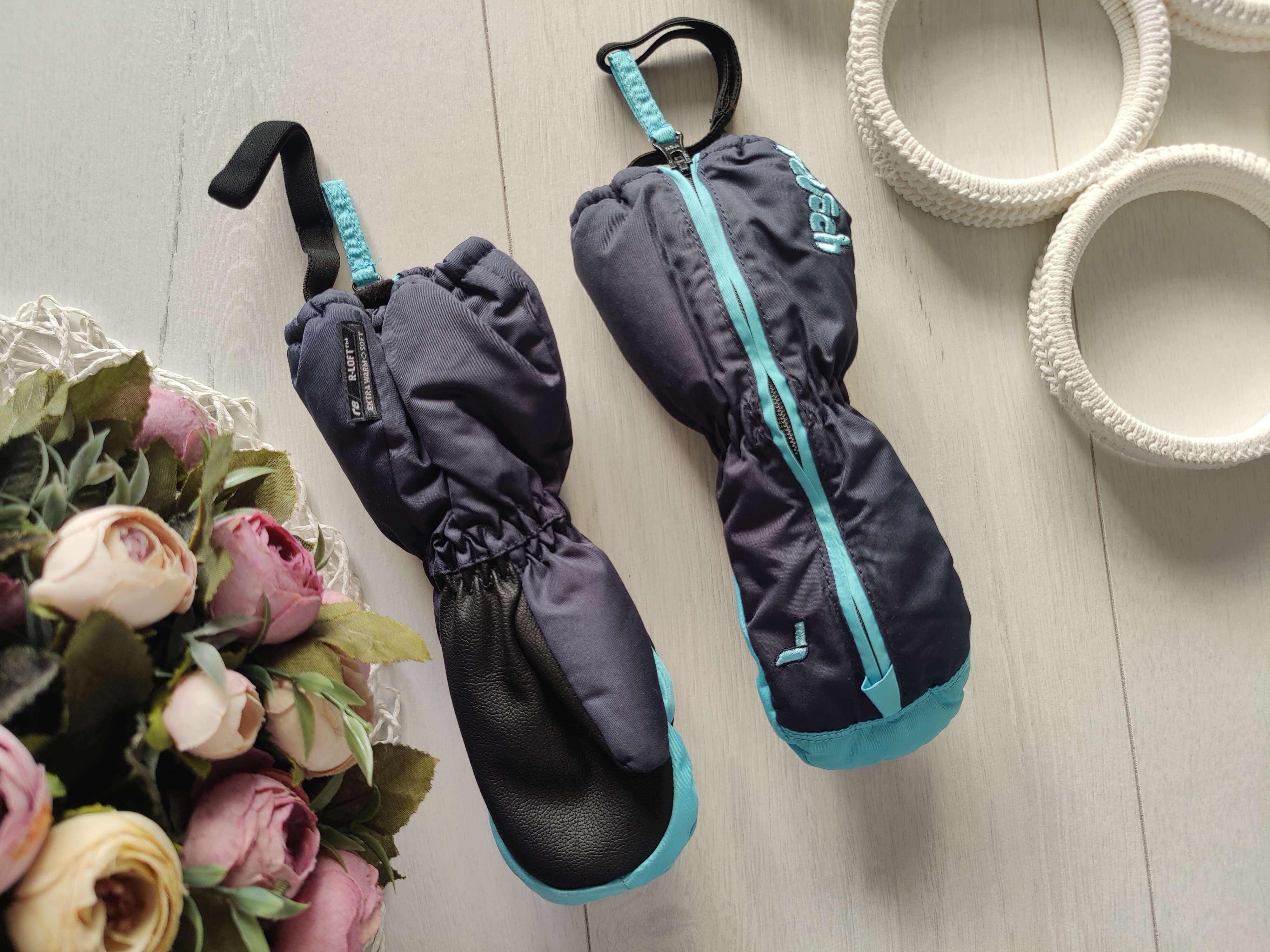 4,5 років, зріст 104,110 Теплі зимові рукавиці Reusch краги на блискавці