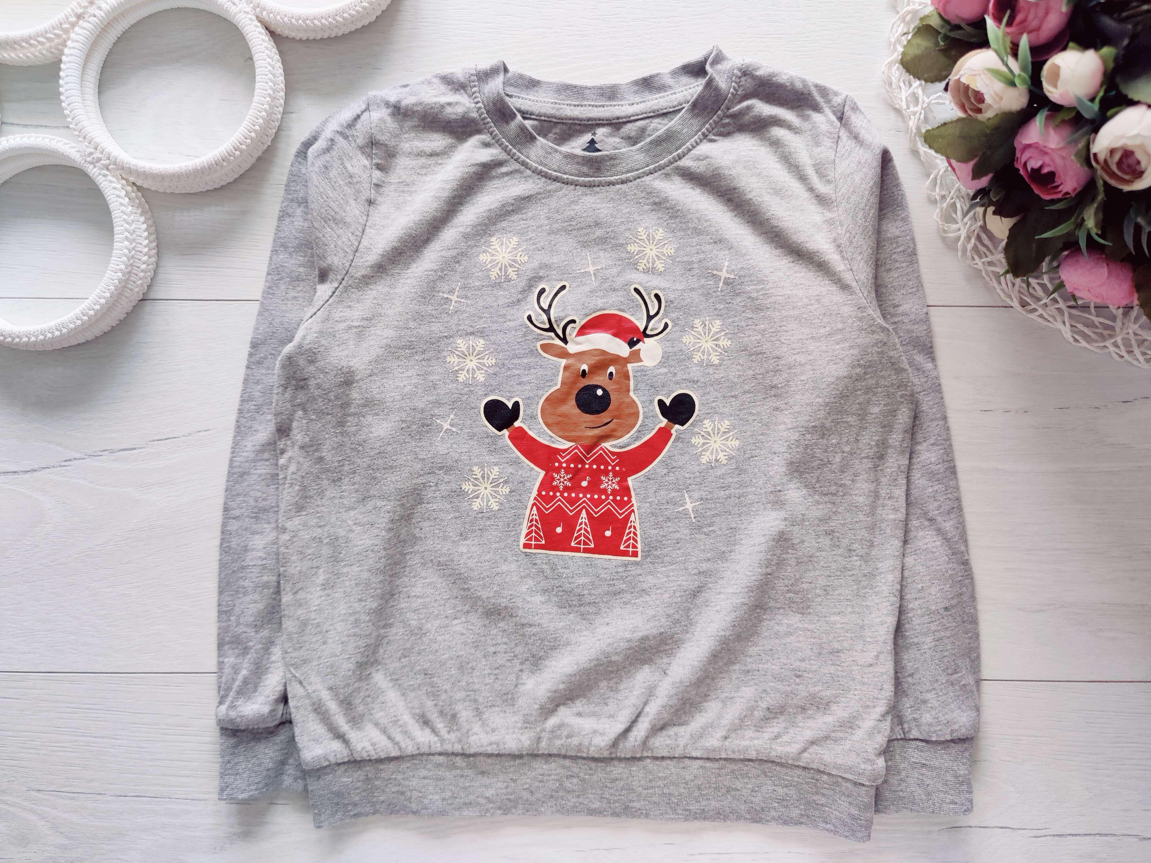 2,4 роки, зріст 98,104 Новорічний лонгслів з оленем