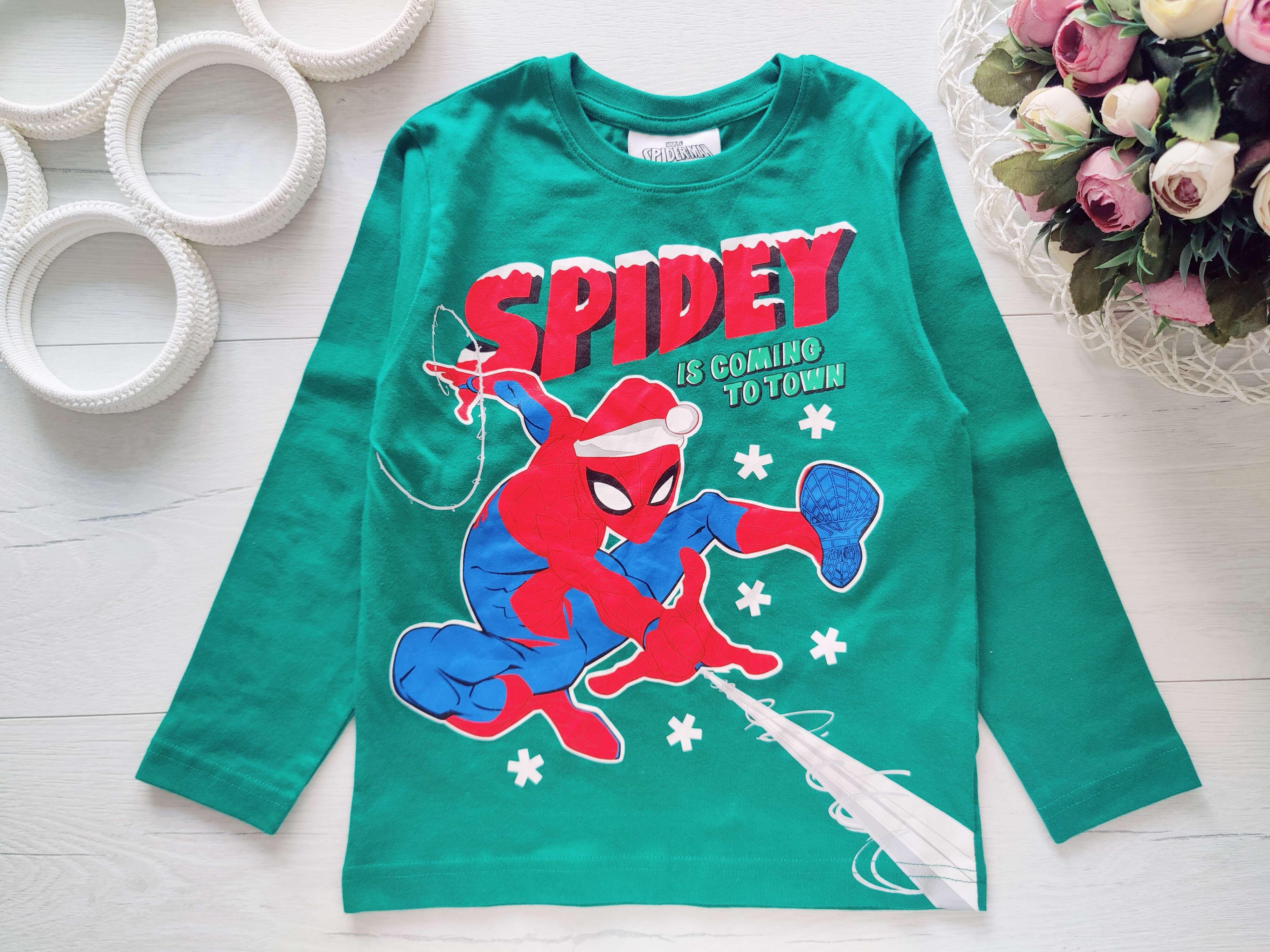 3,4 года, рост 104 Новогодний реглан спайдермен