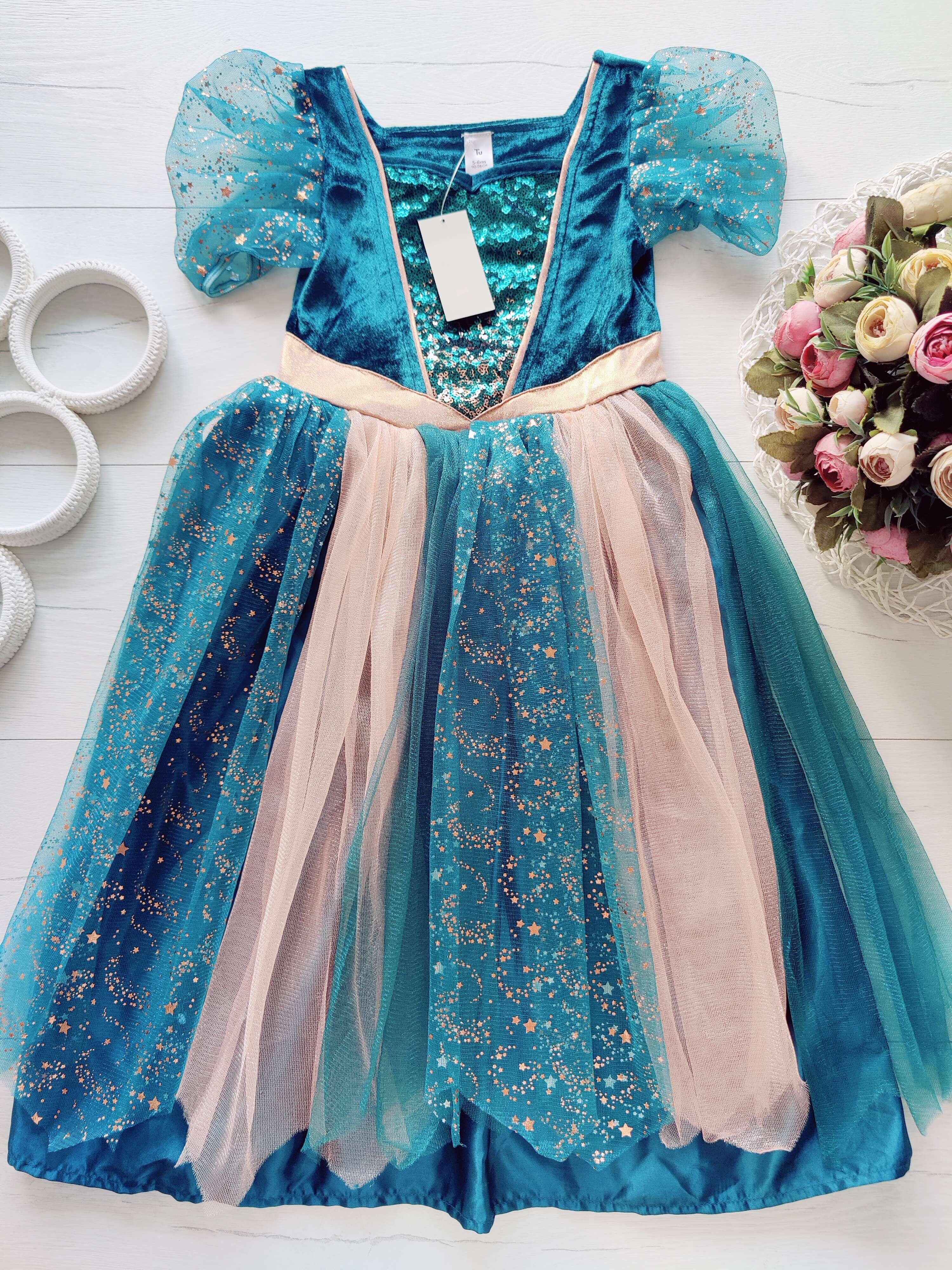 5,6 лет, рост 110,116 Новое карнавальное платье