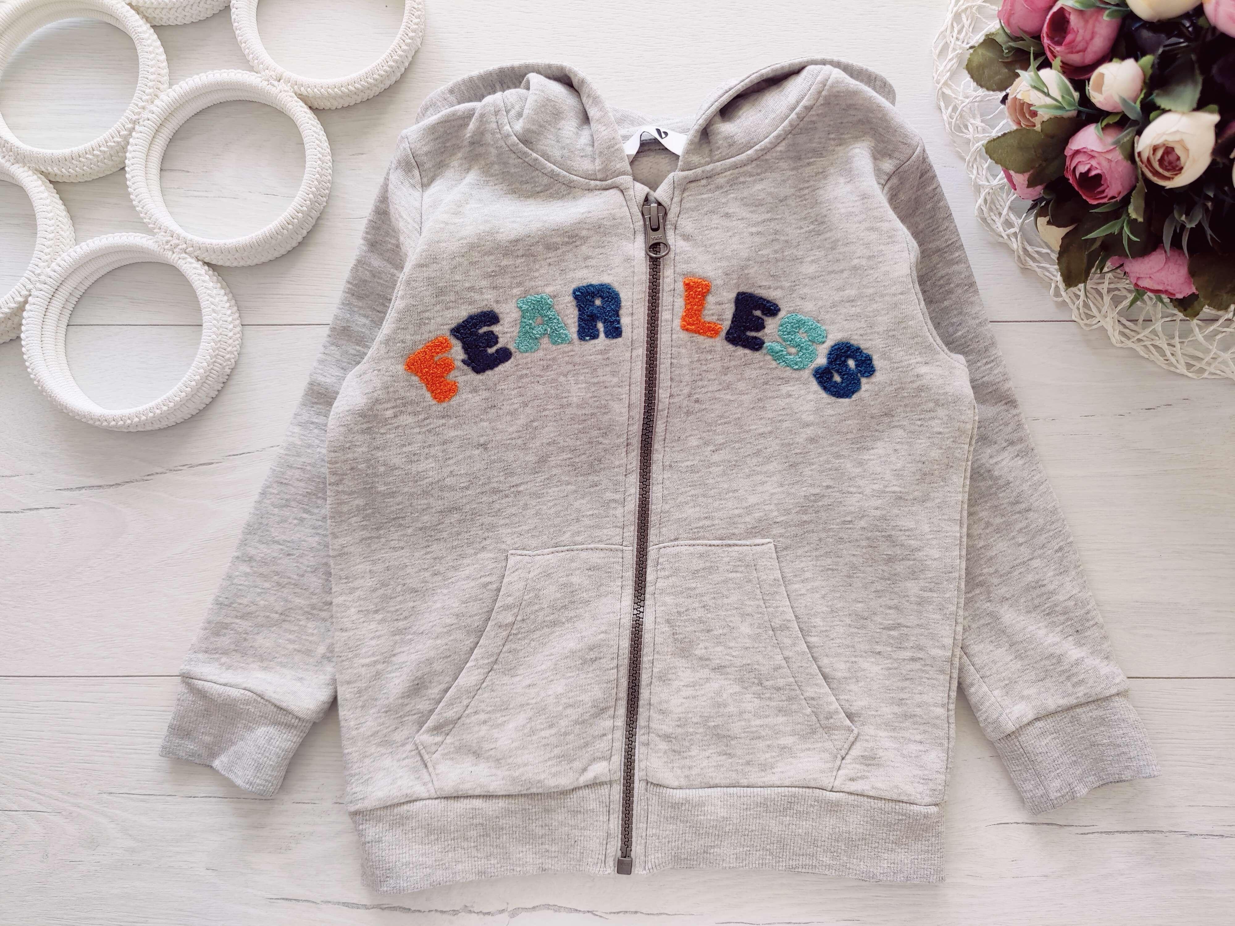 3,4 года, рост 98,104 Теплая кофта на молнии, флис