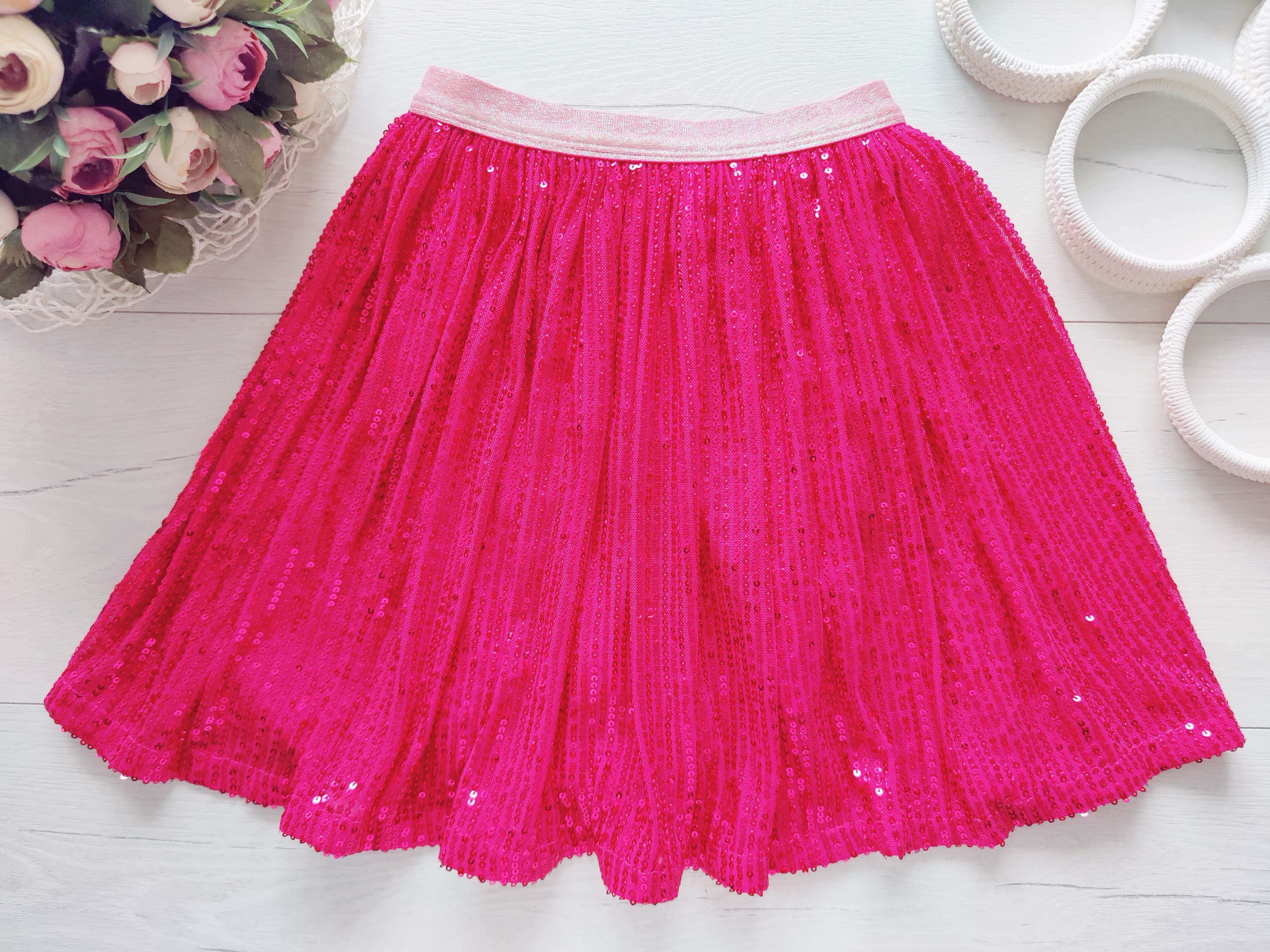 5 років, зріст 110 Рожева блискуча дитяча спідниця