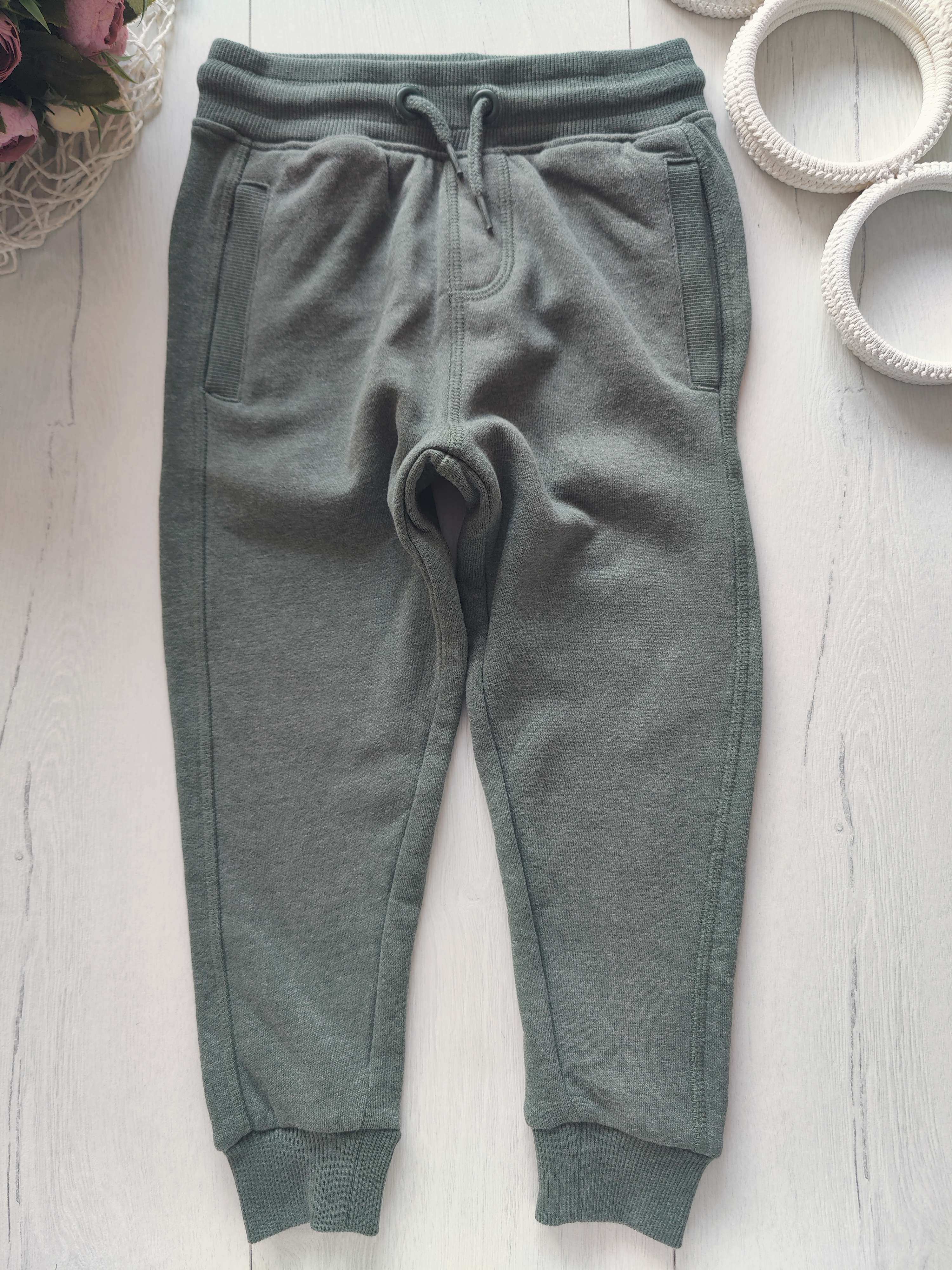 3,4 роки, зріст 98,104 Теплі штани на флісі хакі