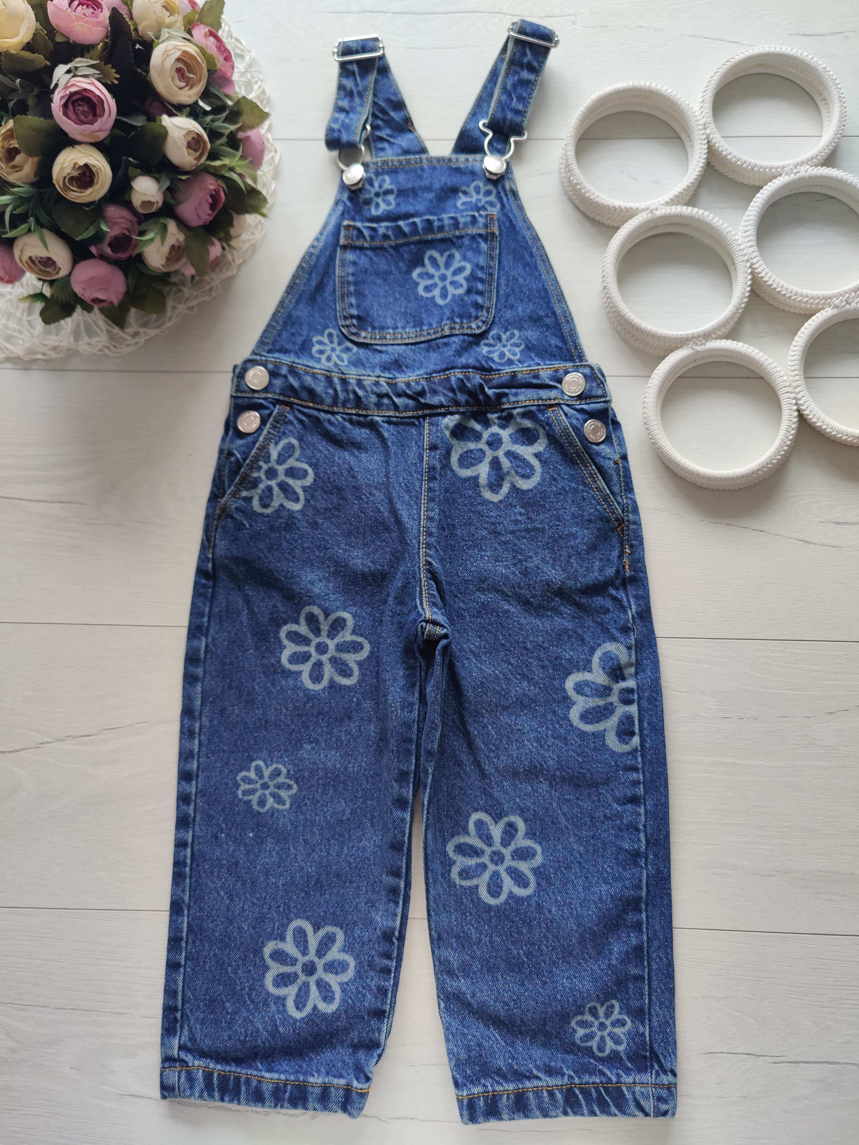 2,3 года, рост 98 Джинсовый комбинезон для девочки
