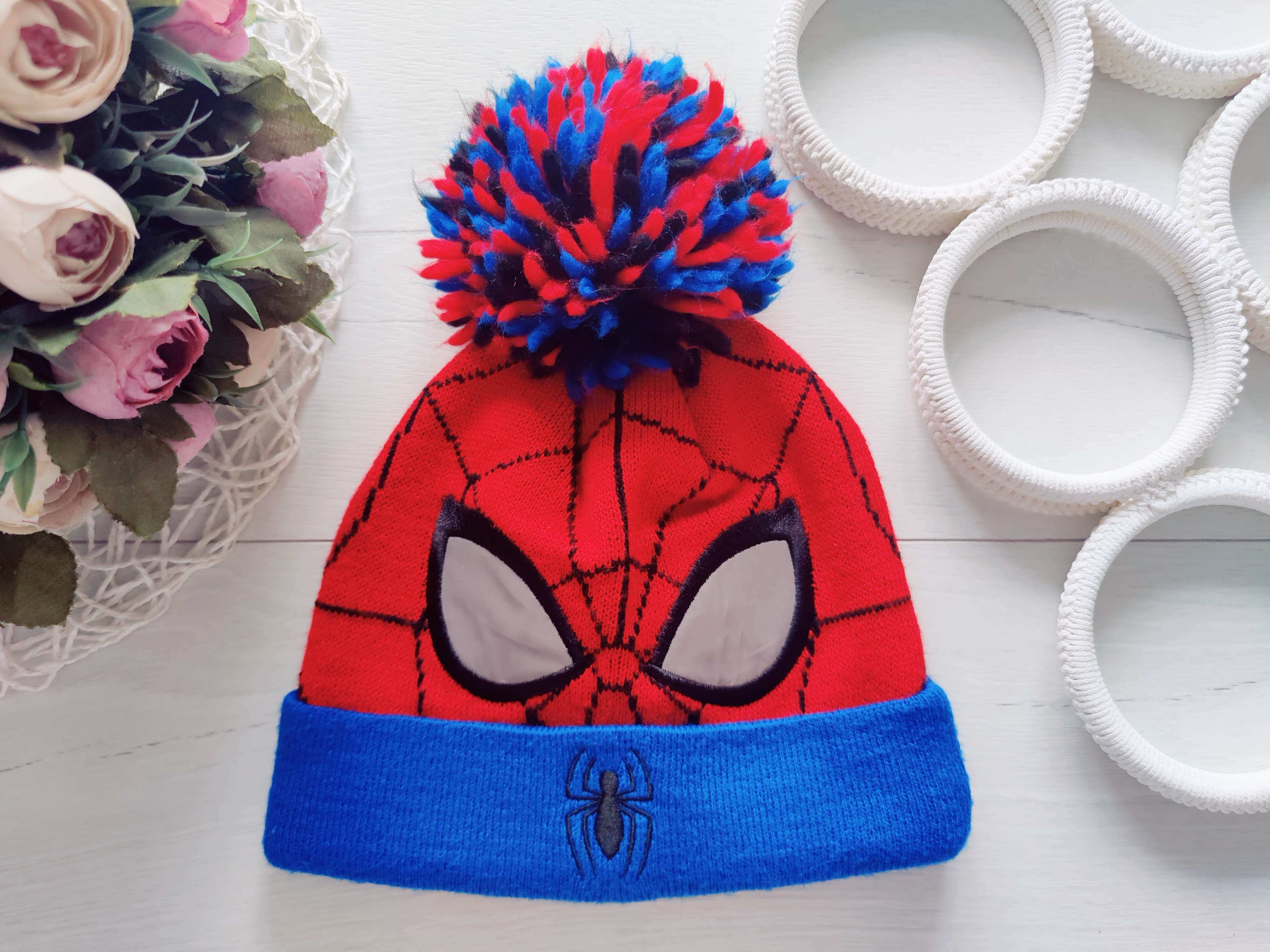 4-8 лет, Теплая детская шапка для мальчика Spider-Man