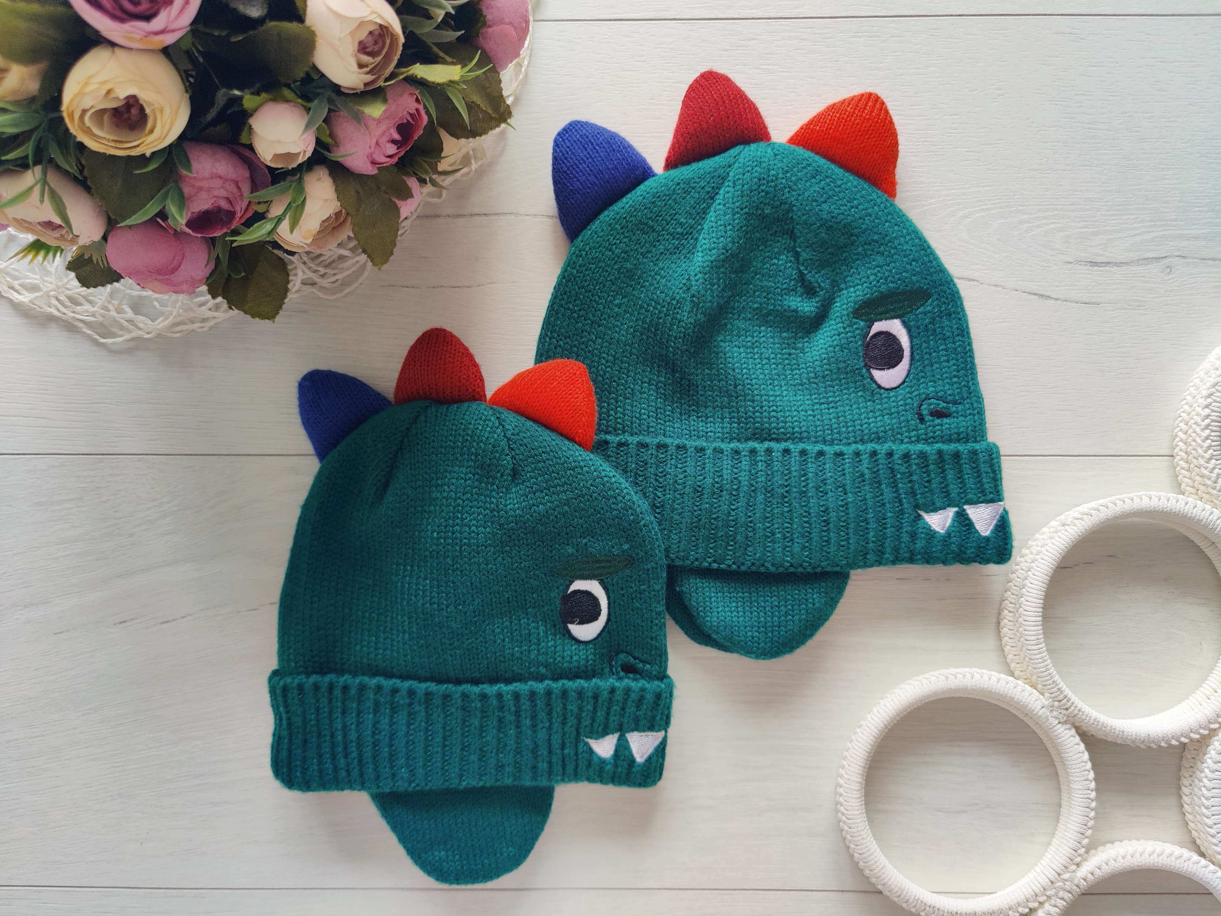 6-12 мес и 1-3 года, Теплые зимние шапки на хб подкладке